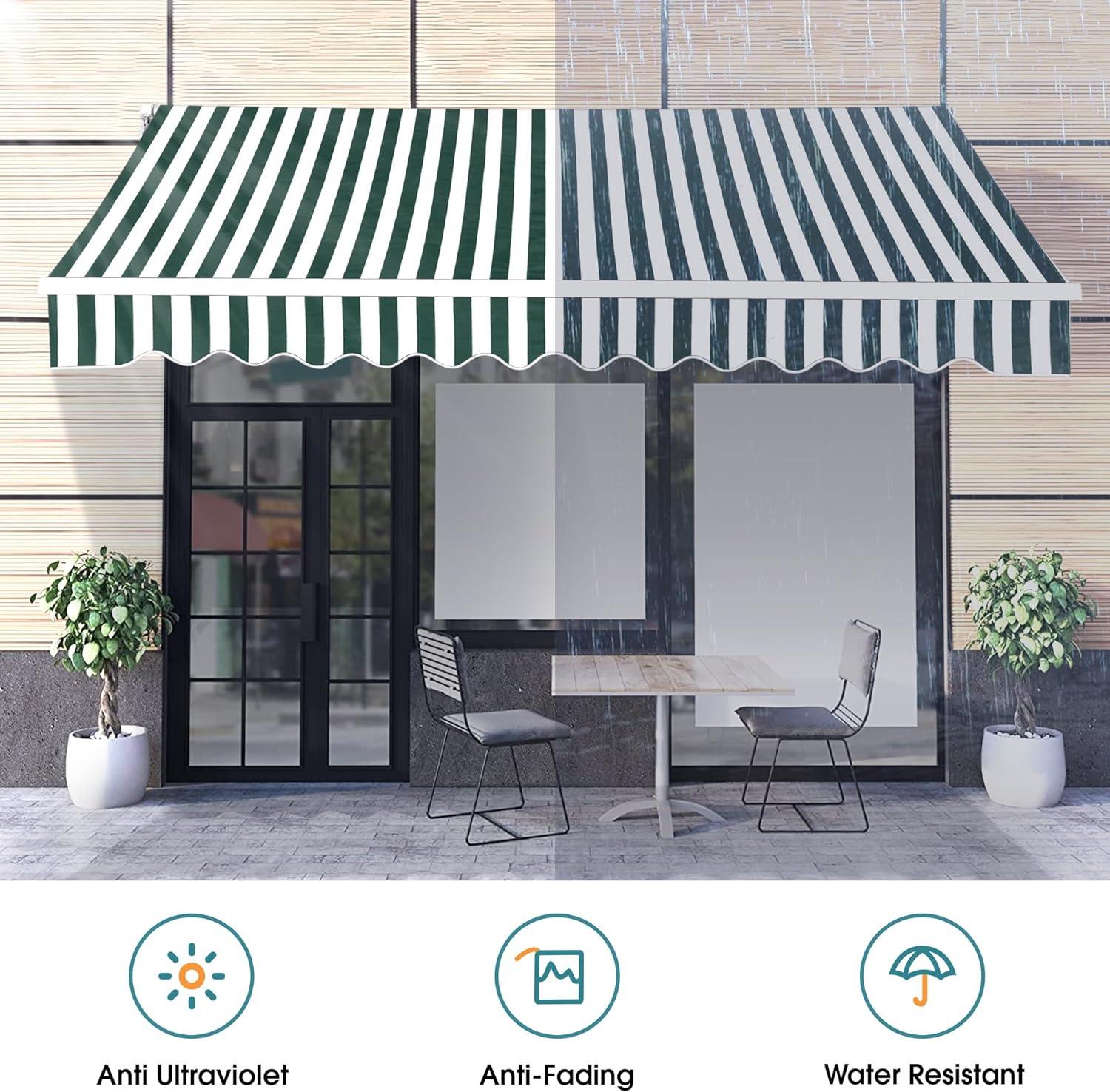 Newacme LLC Freeport Park Alvin 10 ft. W x 8 ft. D Retractable Patio Awning