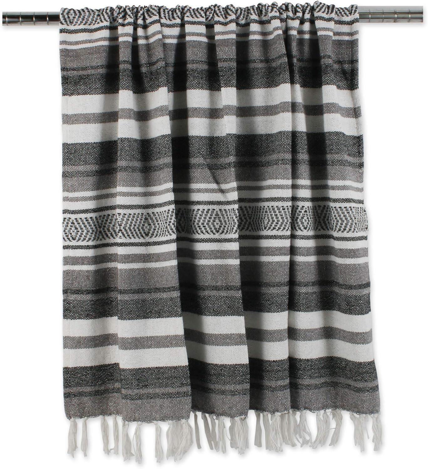 50"x60" Farmhouse Woven Striped Throw Blanket with Fringe - Design Imports