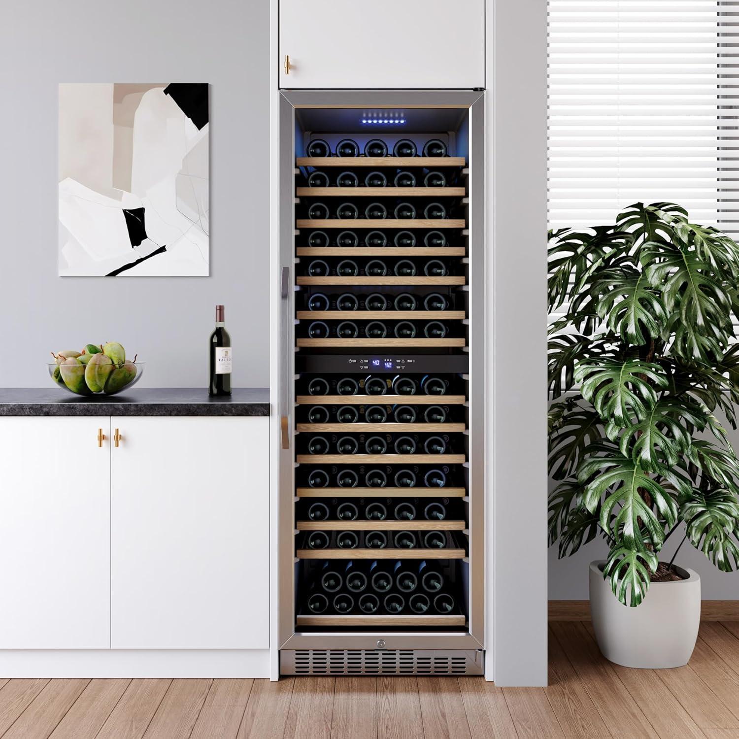 141 Bottle Dual Zone Built-in Wine Refrigerator