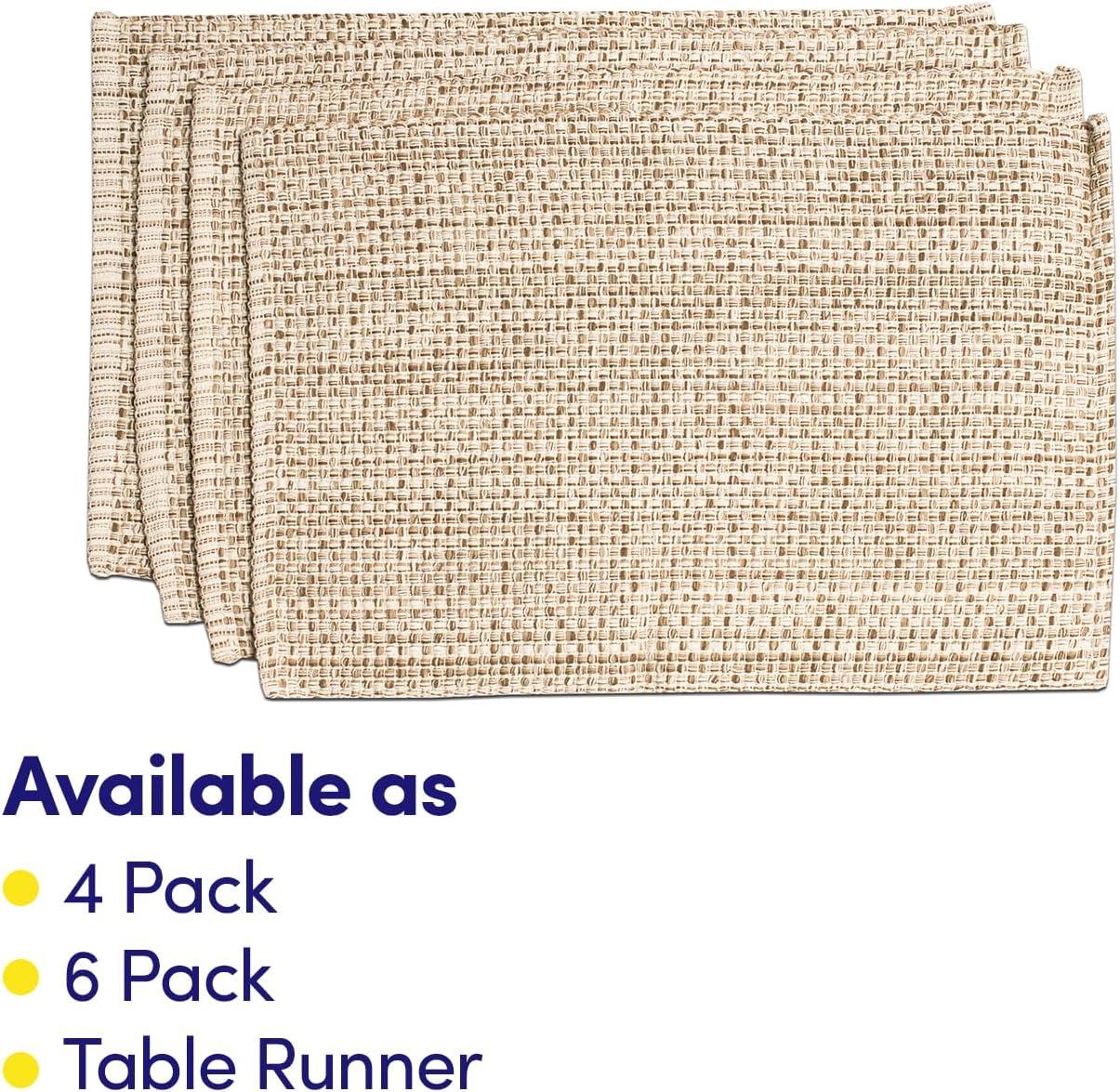 Lintex Eggshell 100% Cotton Woven Two Tone 13" x 19" Table Place Mat