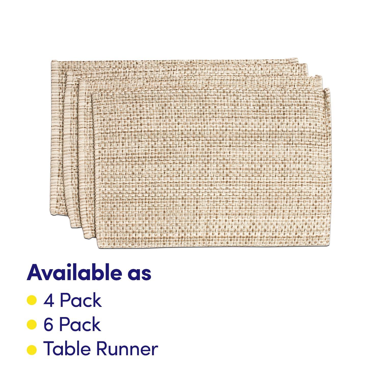 Lintex Eggshell 100% Cotton Woven Two Tone 13" x 19" Table Place Mat