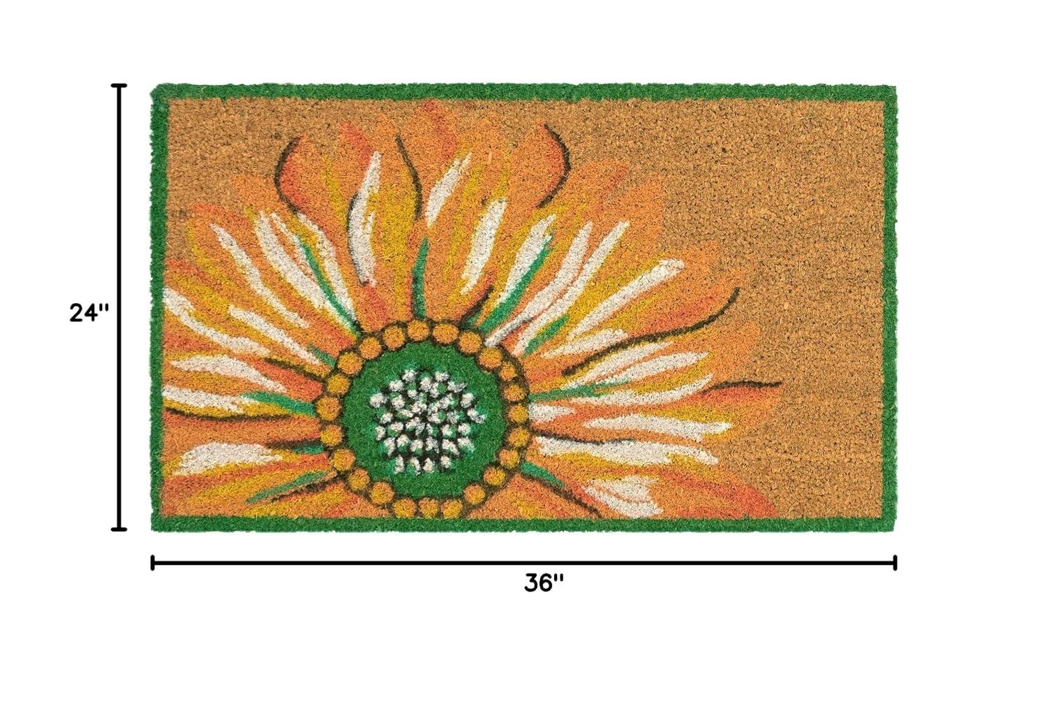 Sunlit Sunflower Coir Outdoor Welcome Mat 36.5" x 24.5"