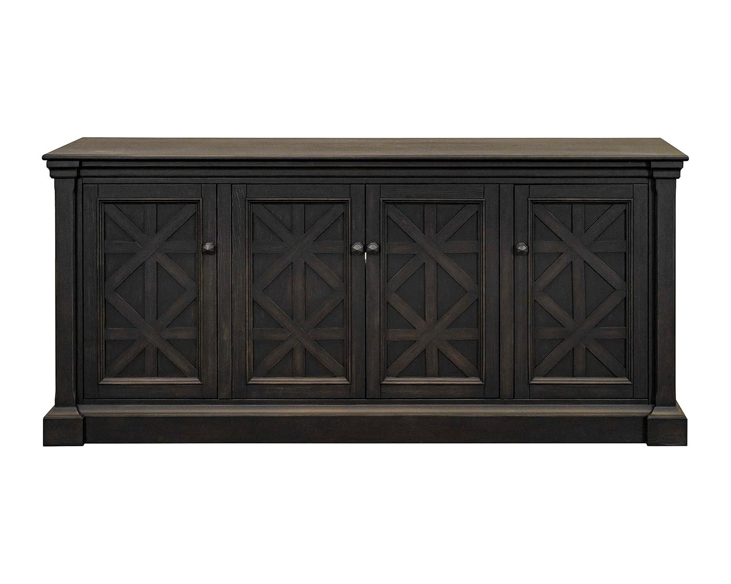 Kingston Traditional 70" TV Console: English Manor Style, No Assembly - Martin Furniture