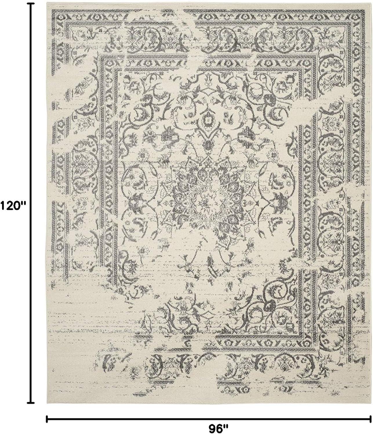 Adirondack ADR101 Power Loomed Area Rug - Ivory/Silver - 8'x10' - Safavieh.