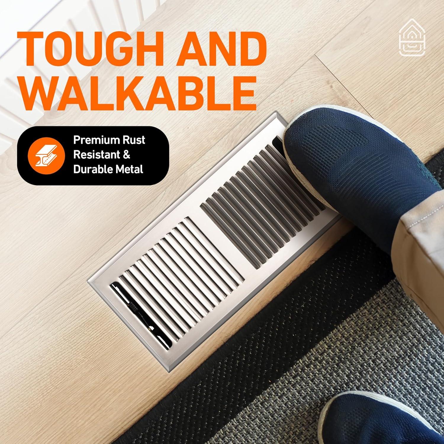 Home Intuition Contemporary Floor Vent Cover Register With Mesh Net