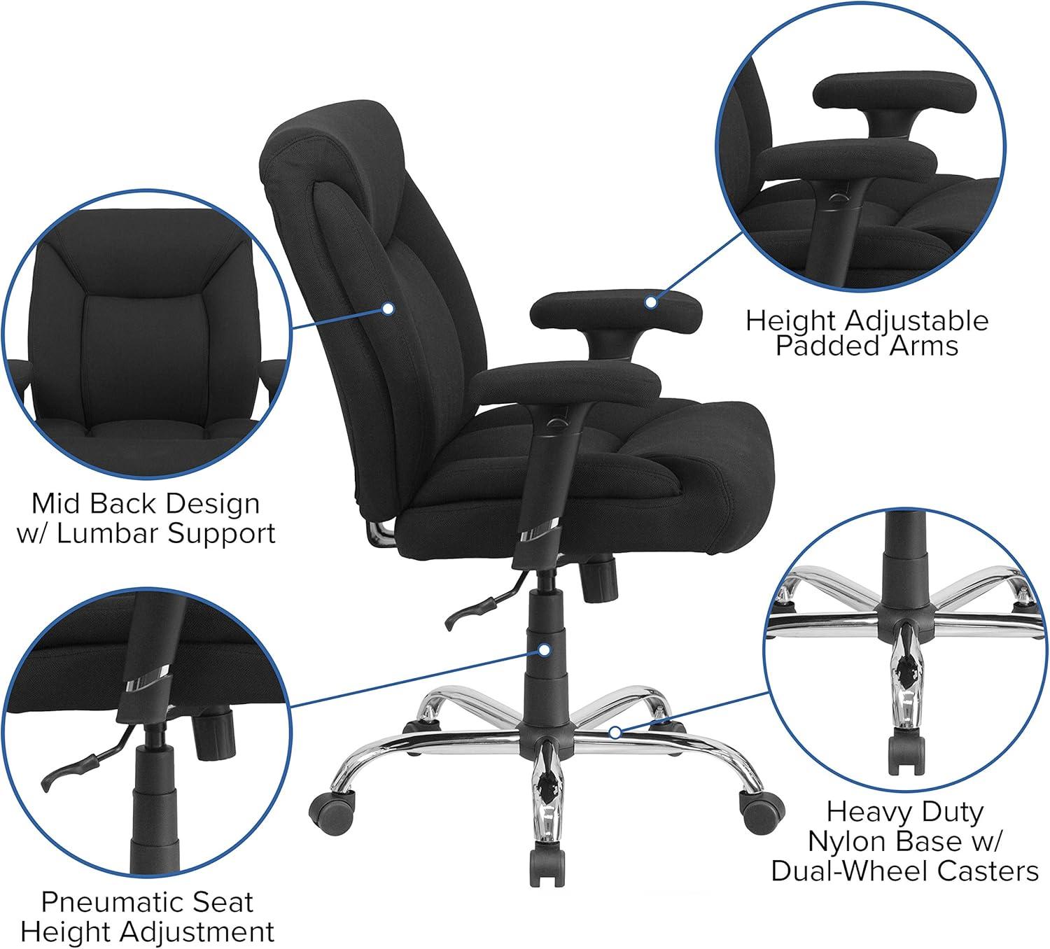 HERCULES Series Big & Tall Swivel Ergonomic Task Office Chair with Deep Tufted Seating