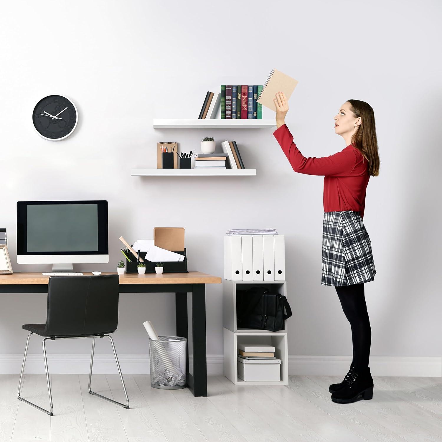 2 Pack (24"x9") Sorbus Floating Wall Shelves for Bedroom, Decor, Kitchen, Living Room - for Trophies, Frames, Bookshelf