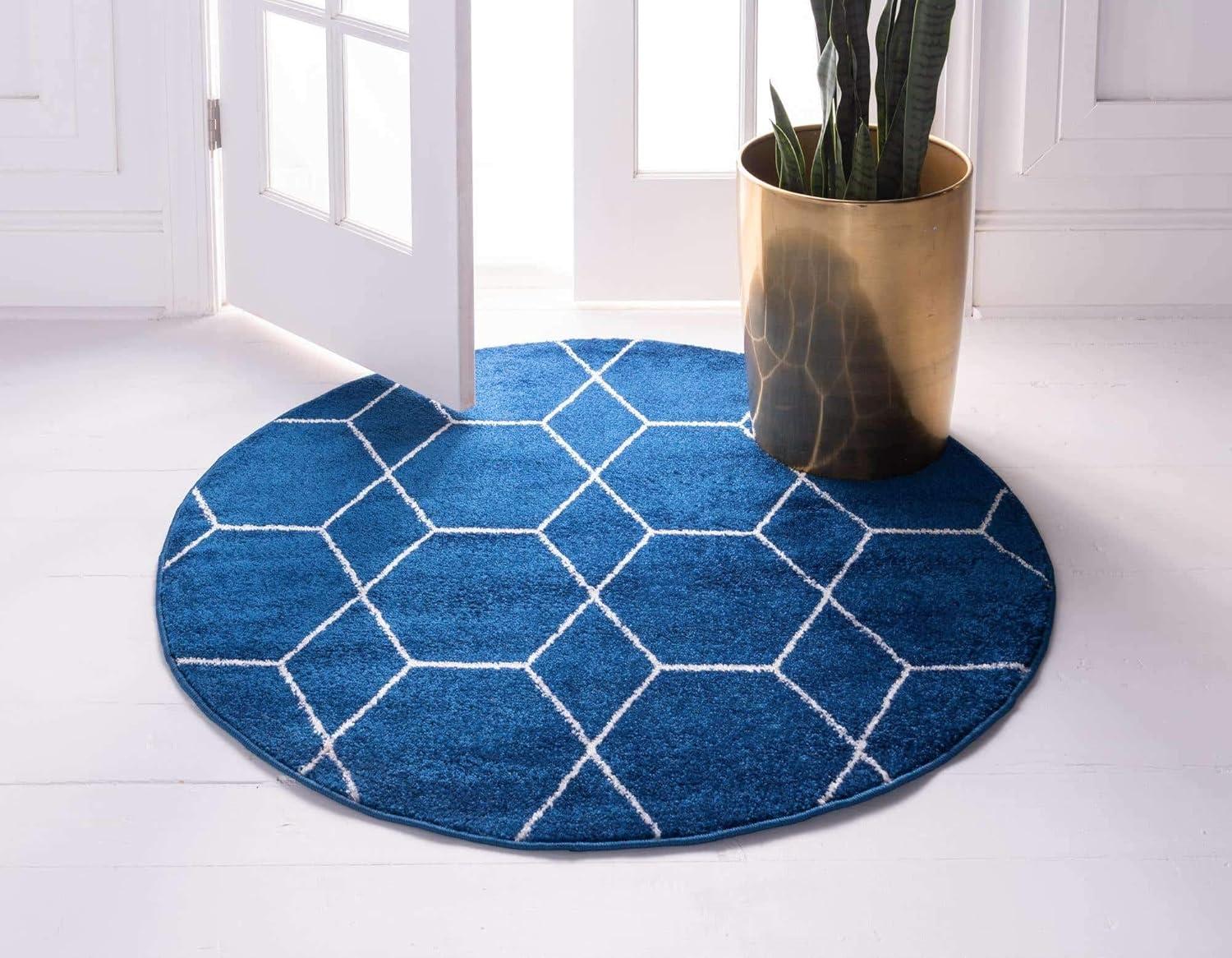 Unique Loom Trellis Frieze Geometric Area Rug