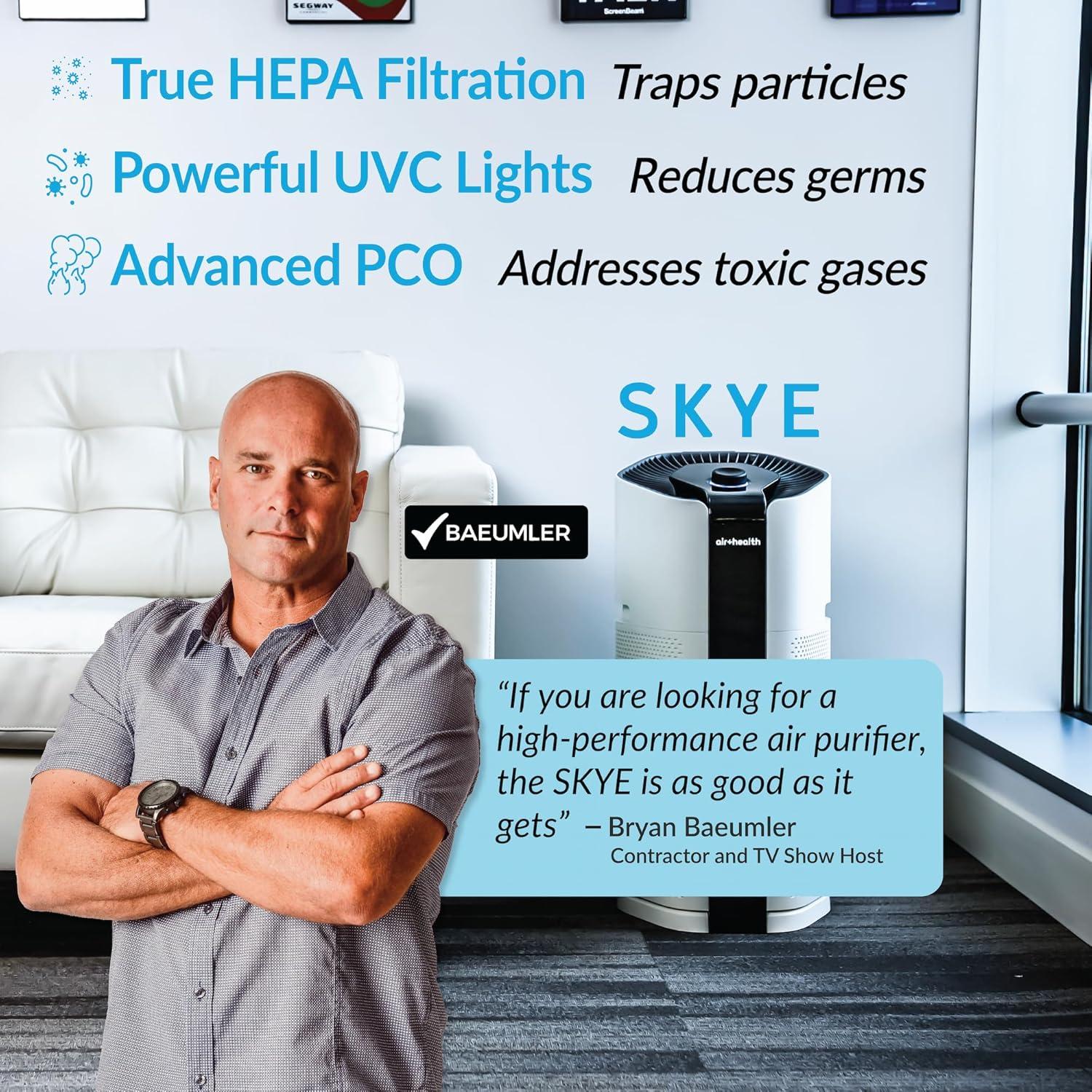 Air Health Skye Smart 5-Stage Air Purifier with UV, HEPA, Carbon and PCO