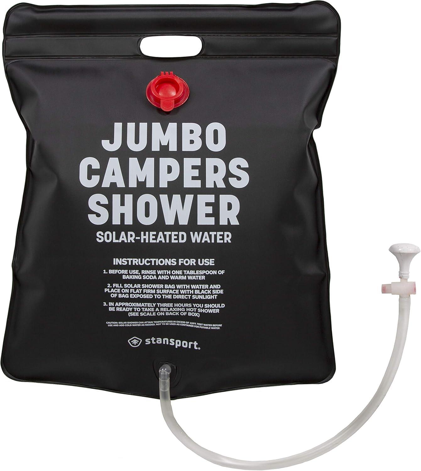 Stansport Solar Heated Jumbo 5 Gal Camper's Shower