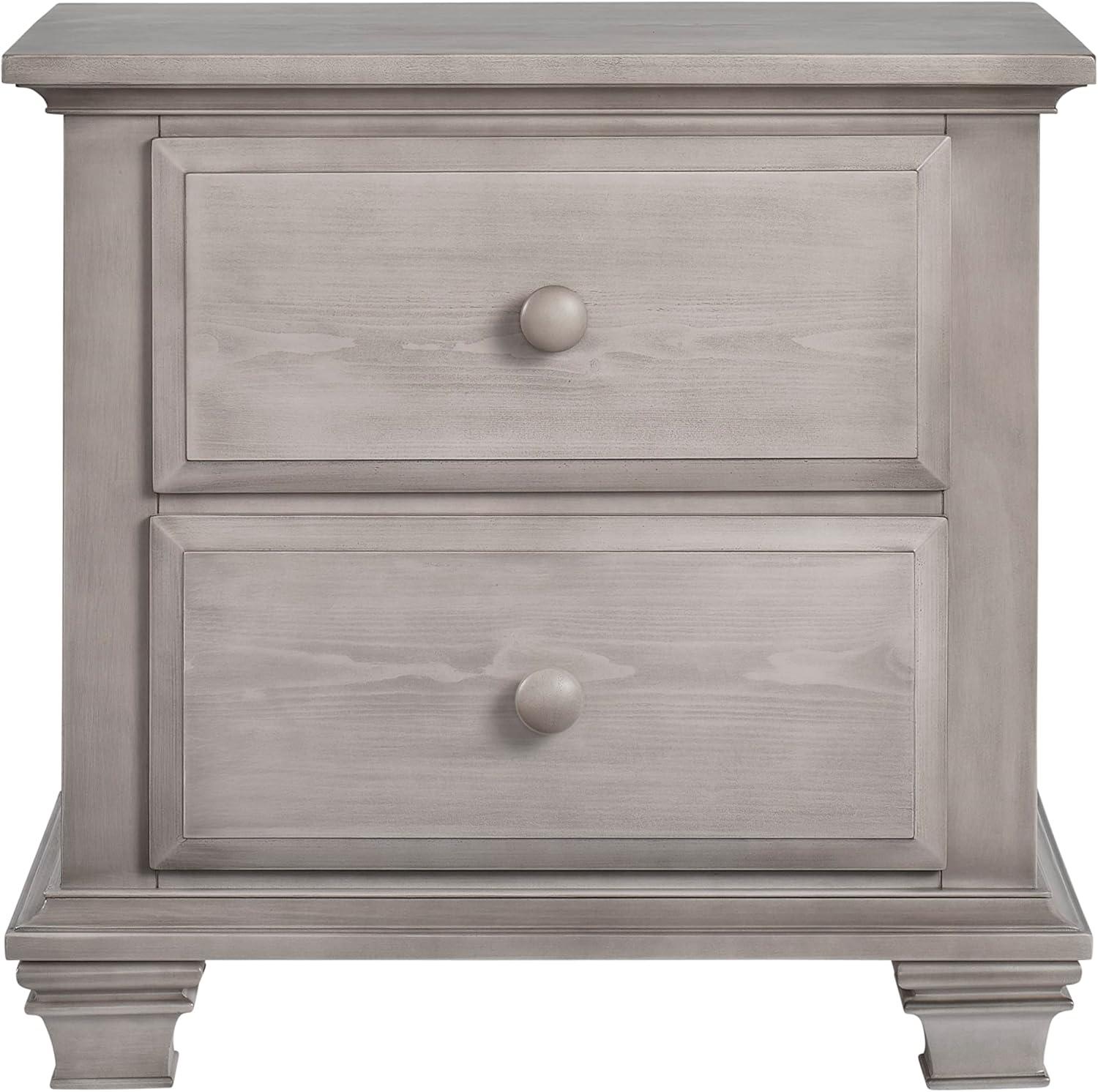 Stone Wash 2-Drawer Wooden Nightstand