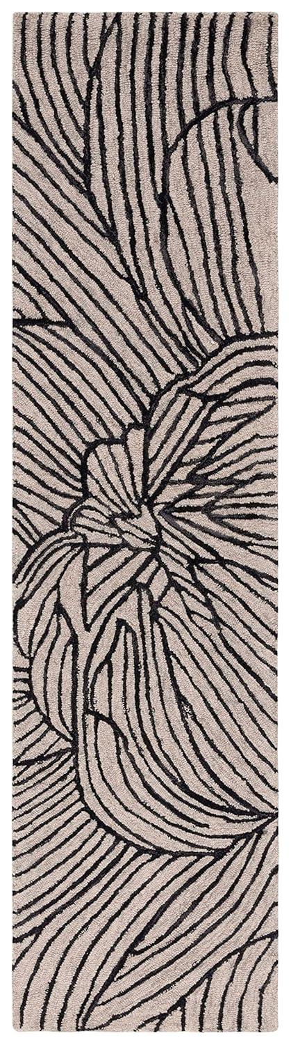 Metro MET451 Hand Tufted Indoor Accent Rug - Black/Ivory - 3'x5' - Safavieh