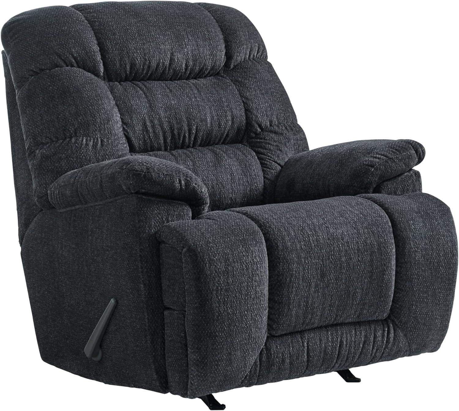 Charcoal Metal Oversized Recliner with Pillow Top Arms