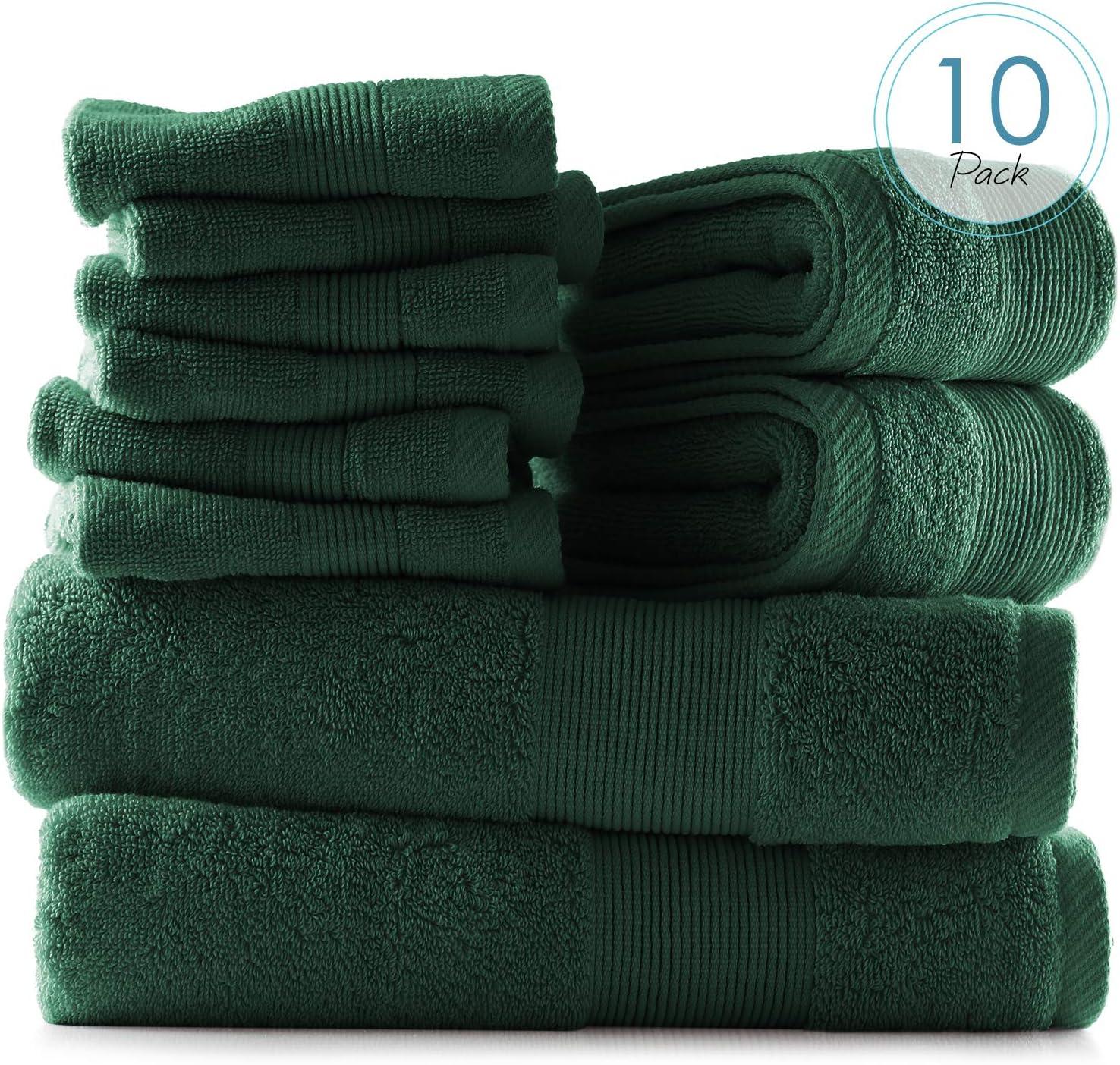 Hearth & Harbor 100% Cotton Towel Sets for Body and Face