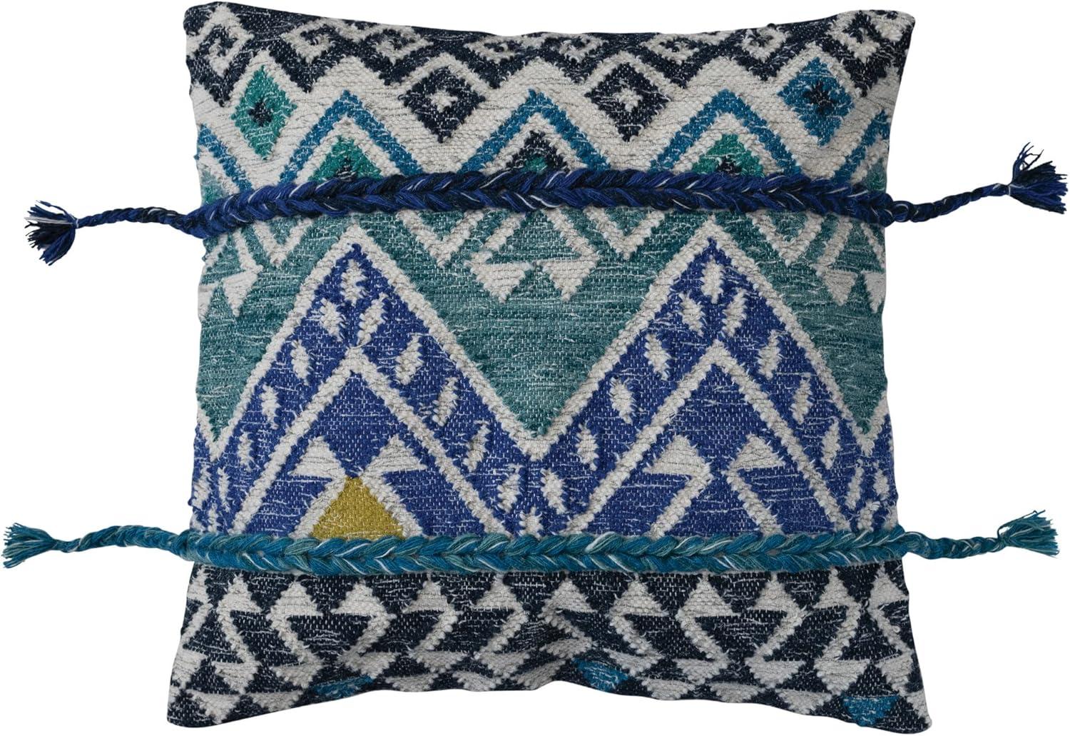 Creative Co-Op Embroidered Cotton Blend Pillow Cover