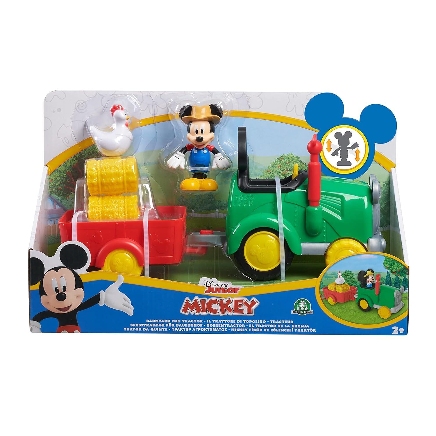 JP Mickey & Minnie Mickey Mouse Barnyard Fun Tractor, Multi Colour