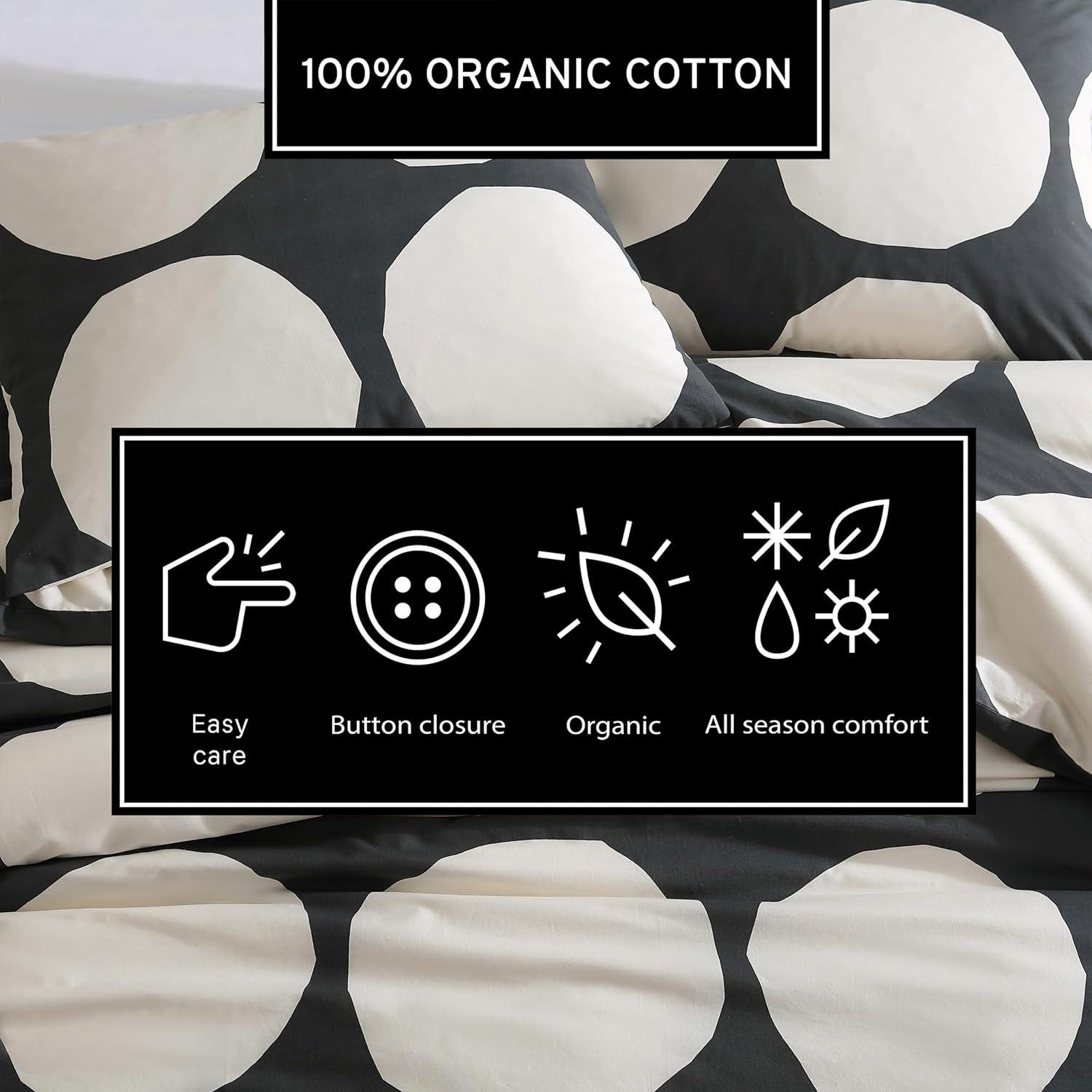 Marimekko Kivet Grey Cotton Duvet Cover Set