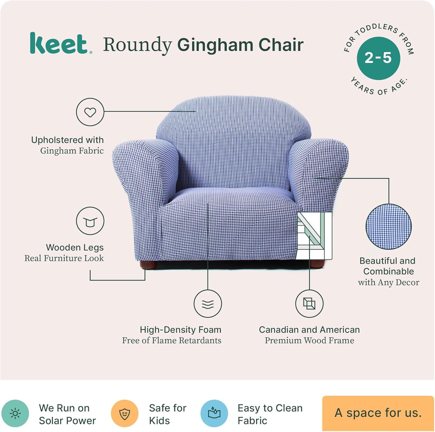 Keet Keet Roundy Kid's Chair + Cover Combo Set Navy