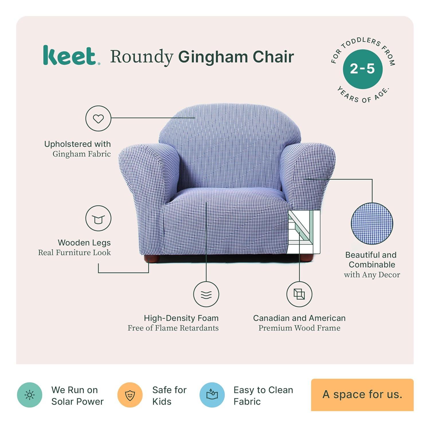 Keet Keet Roundy Kid's Chair + Cover Combo Set Navy