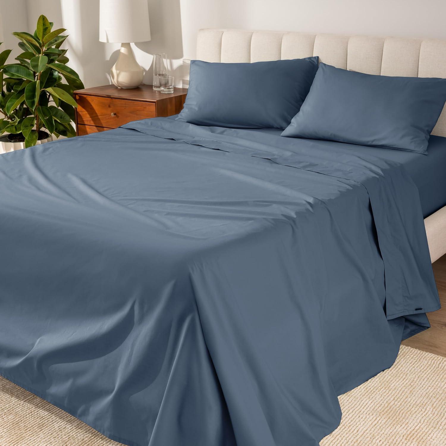 Bare Home 100% Cotton Percale Sheet Set