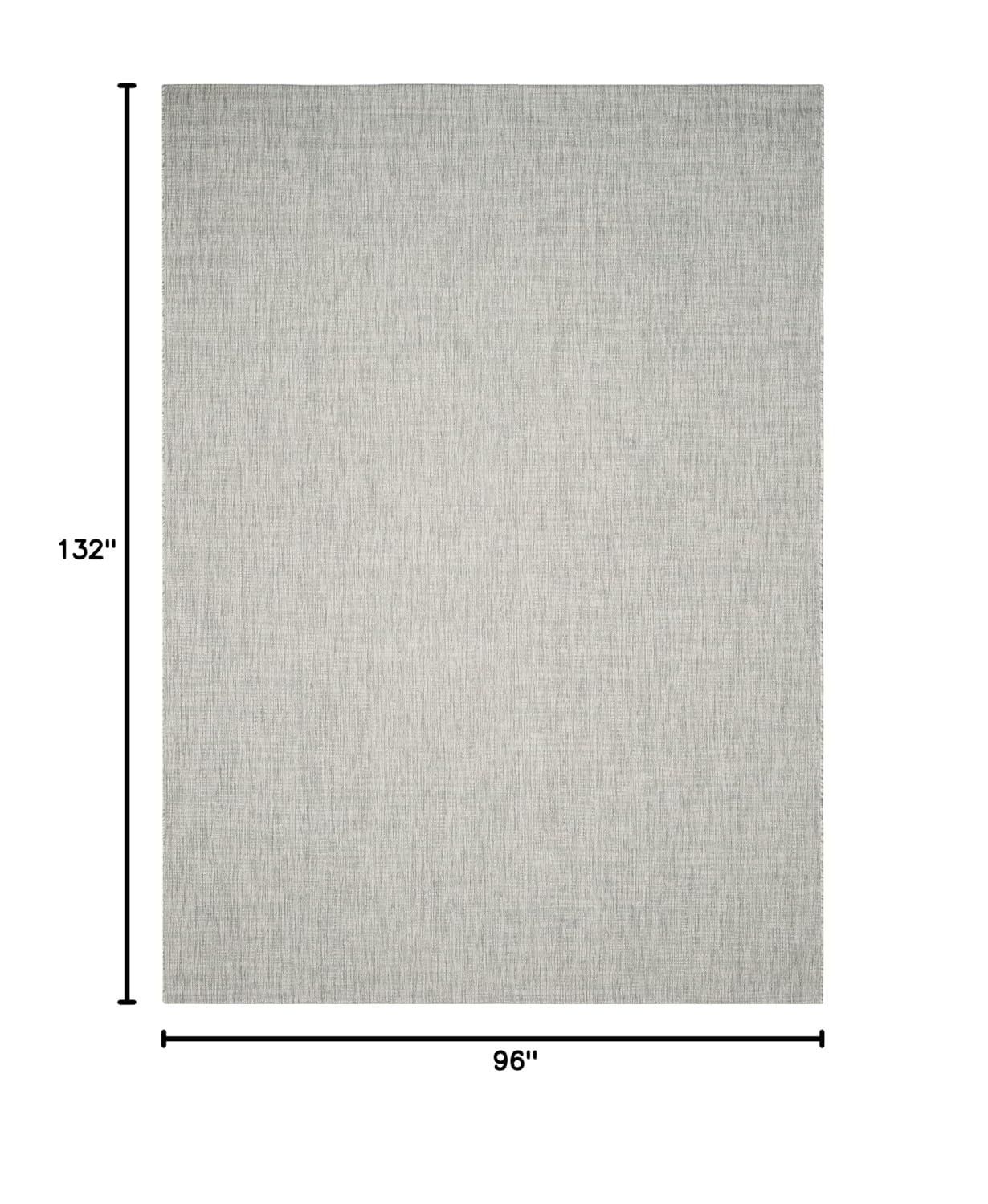Courtyard CY8576 Power Loomed Indoor and Outdoor Area Rug - Grey/Turquoise - 8'x11' - Safavieh