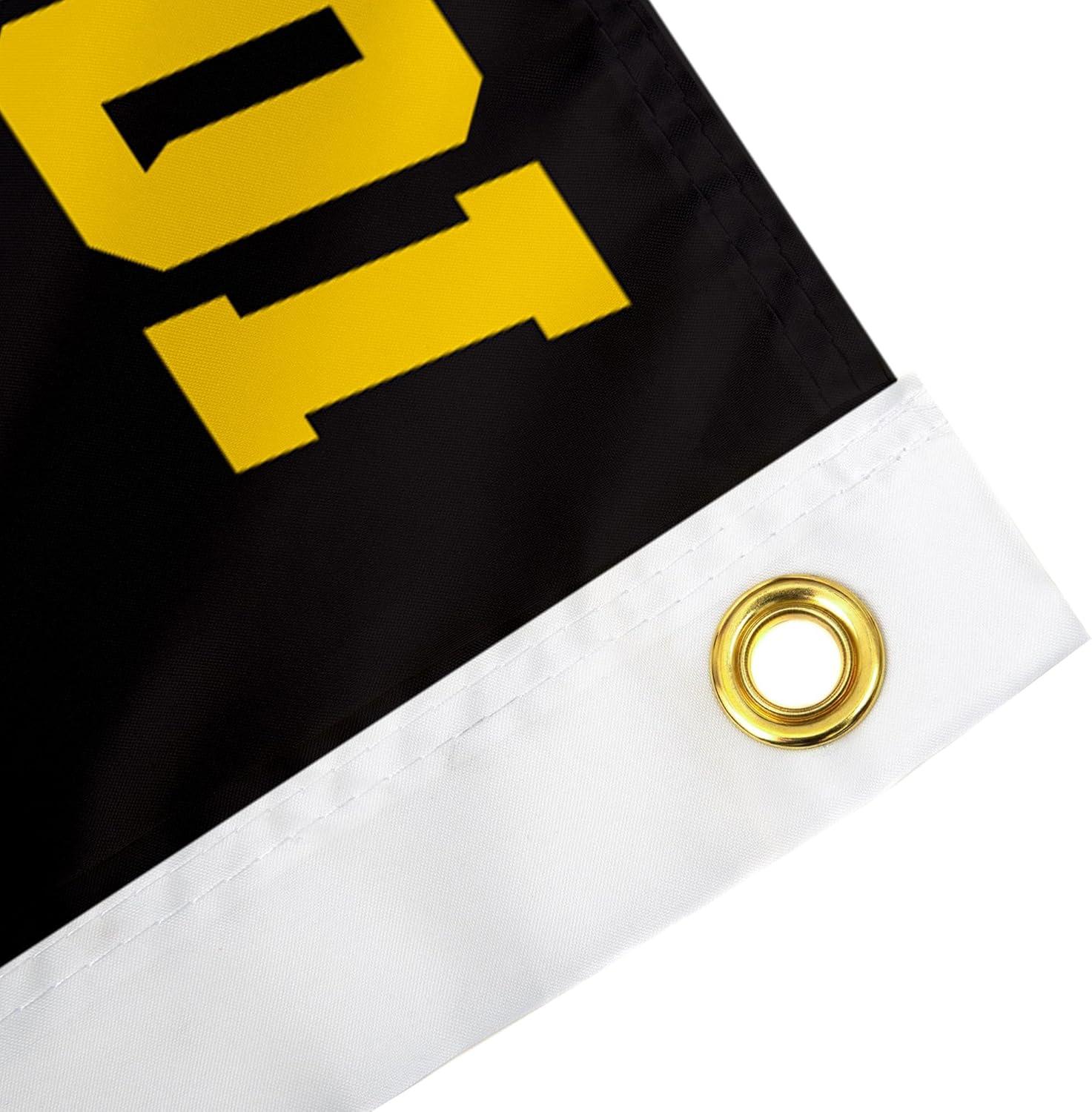 BSI PRODUCTS, INC. - Iowa Hawkeyes 3’x5’ Flag with Heavy-Duty Brass Grommets - UI Football, Basketball & Baseball Pride - High Durability - Designed for Indoor or Outdoor Use - Great Gift Idea