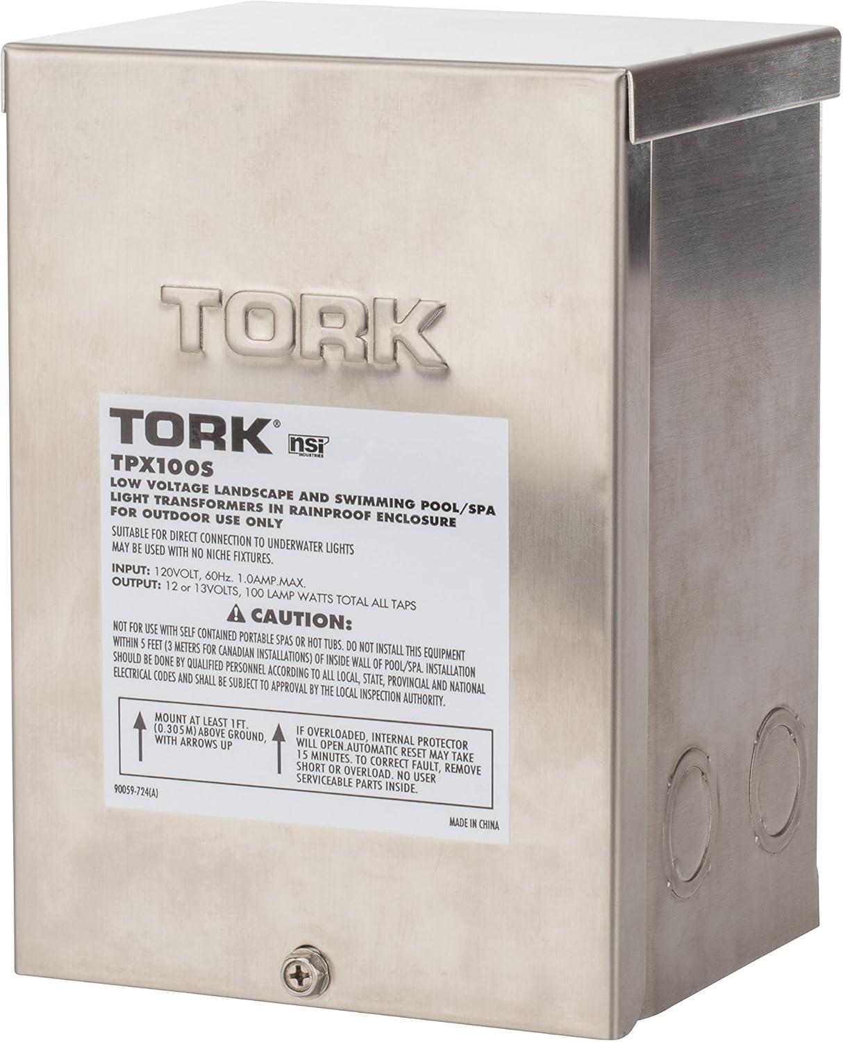 Tork 100-Watt Stainless Steel Low Voltage Transformer