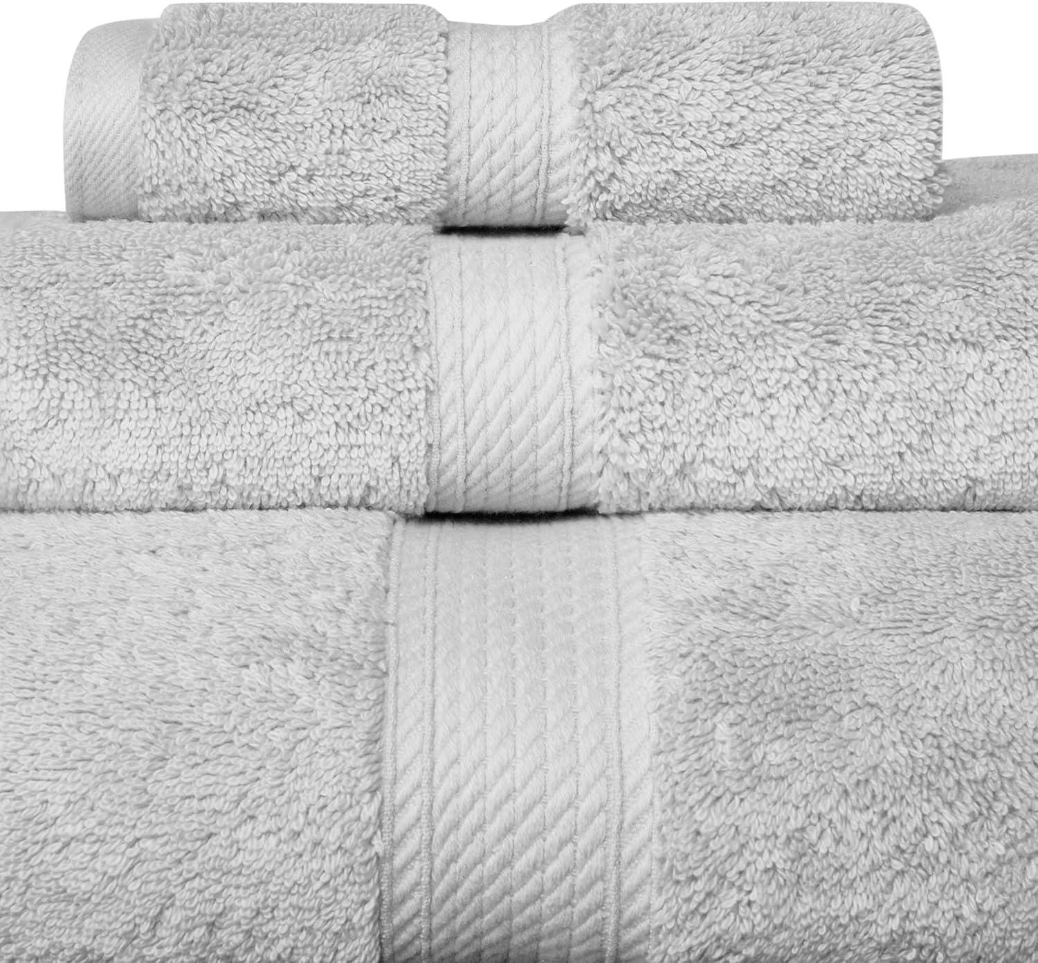 Premium Cotton 800 GSM Heavyweight Plush Luxury 3 Piece Bathroom Towel Set by Blue Nile Mills