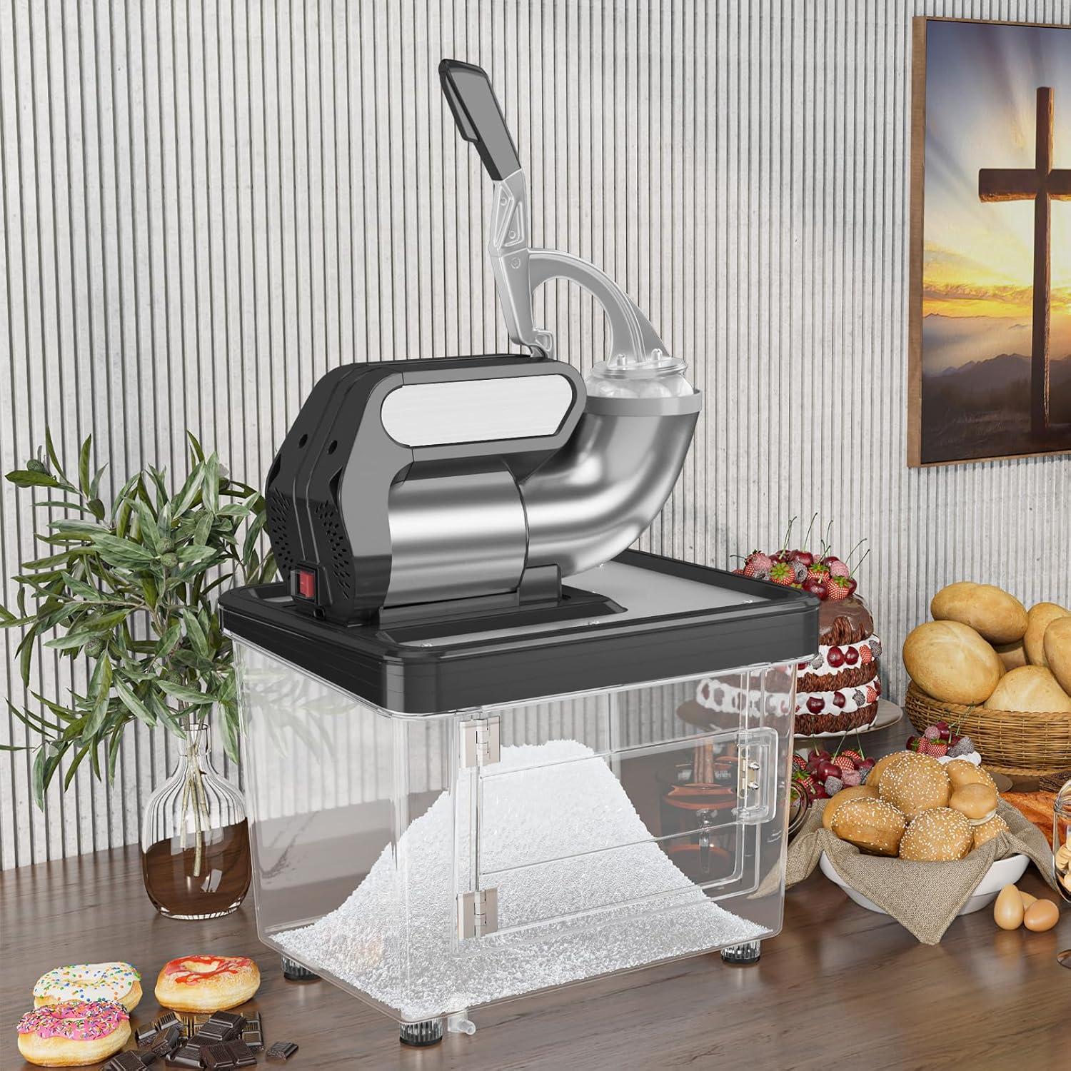 Kadyn 300W Commercial Ice Crusher with Dual Blades and Safety Switch-Black