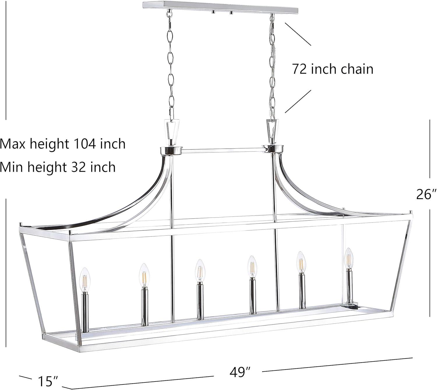 Aroris 6 Light 49" Pendant - PND4093 - Oil Rub Bronze - Safavieh