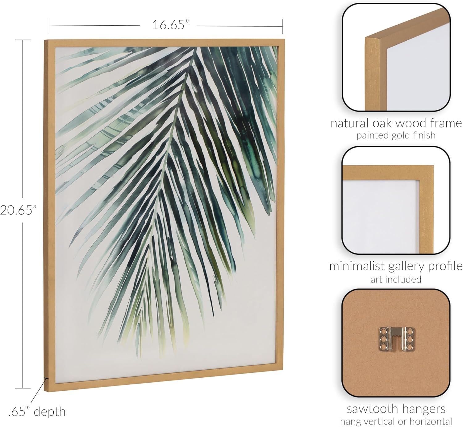 Kate & Laurel All Things Decor 16"x20" Gallery Tropical Modern Botanical Palm Print by The Creative Bunch Studio Gold