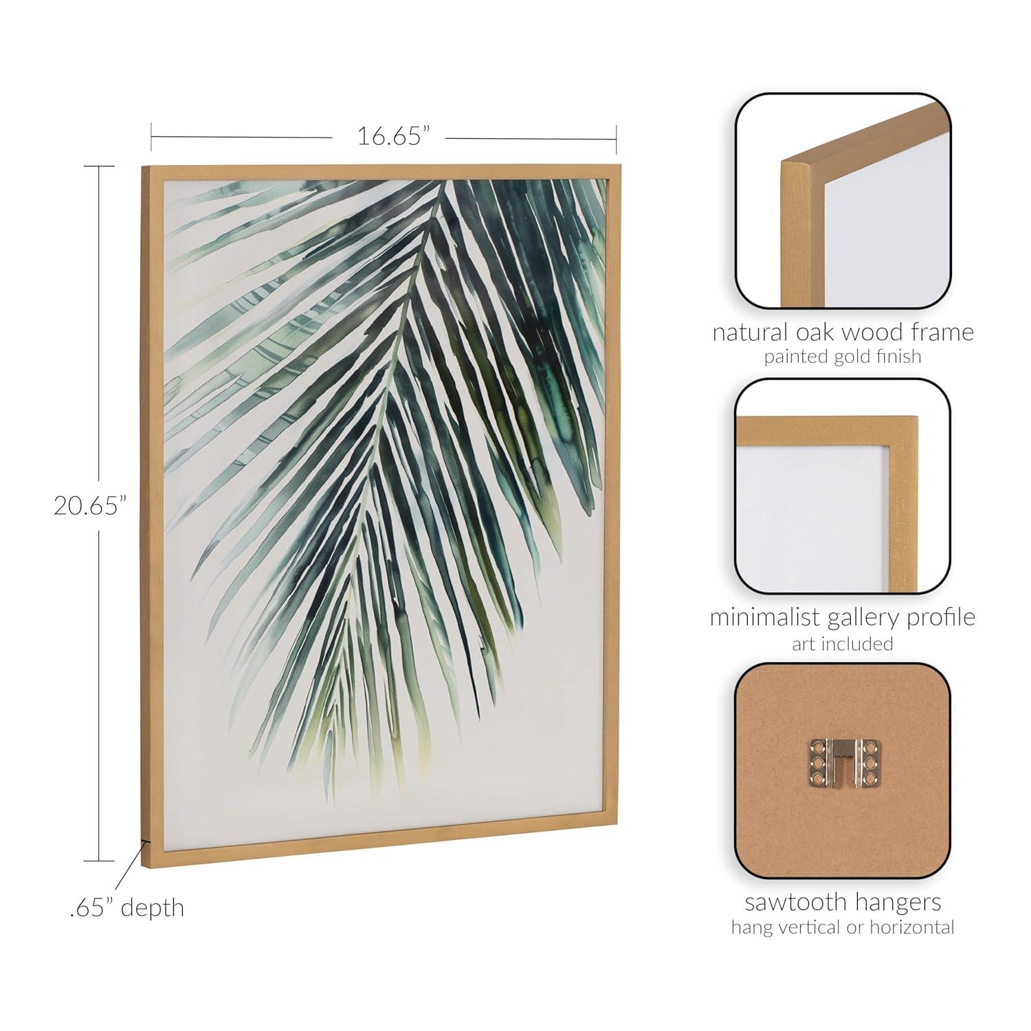 Kate & Laurel All Things Decor 16"x20" Gallery Tropical Modern Botanical Palm Print by The Creative Bunch Studio Gold
