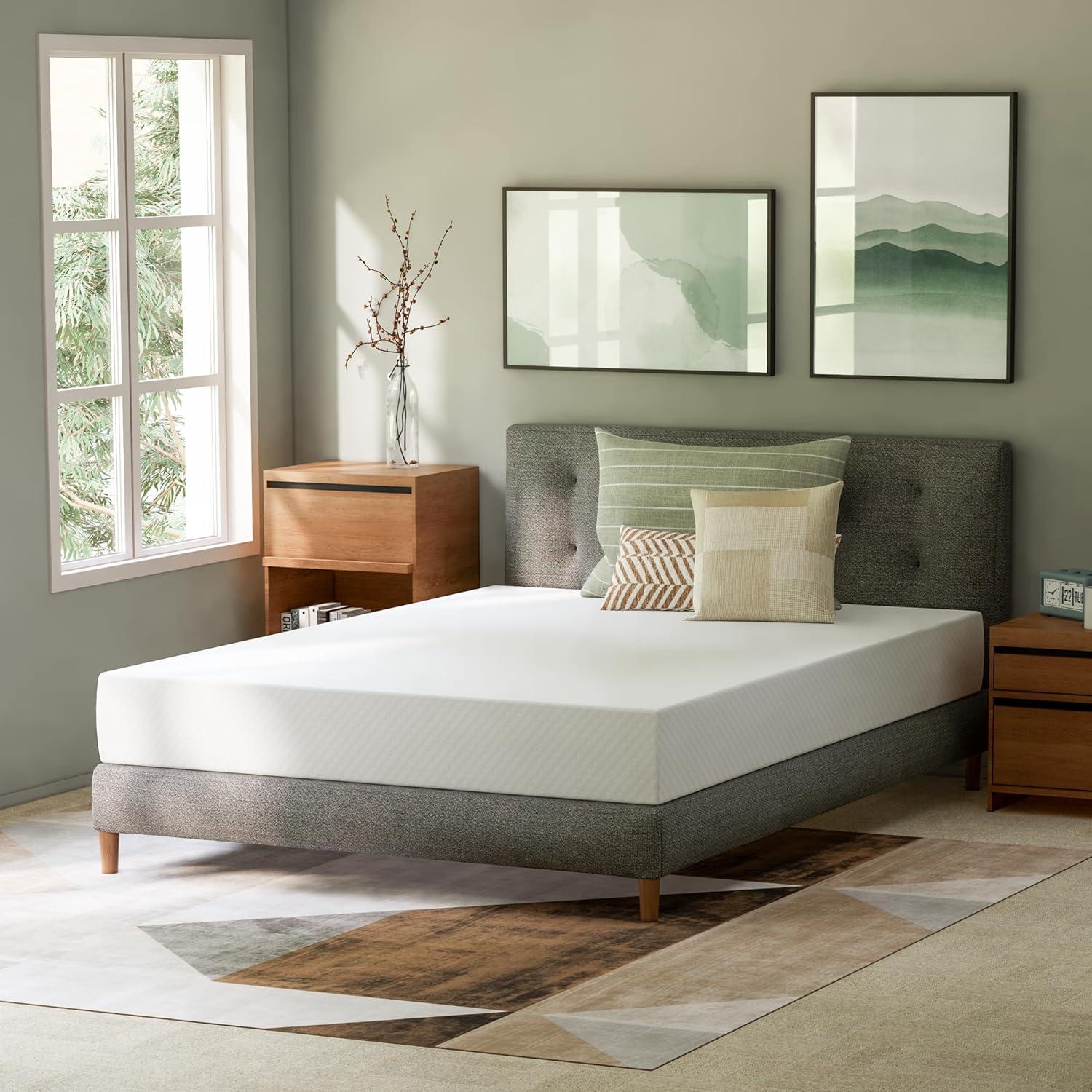 GAESTE 8 Full Size Memory Foam Mattress, Cooling Gel, Medium Firm Support, Pressure Relief, Breathable Cover, Mattress in a Box, Adult and Child