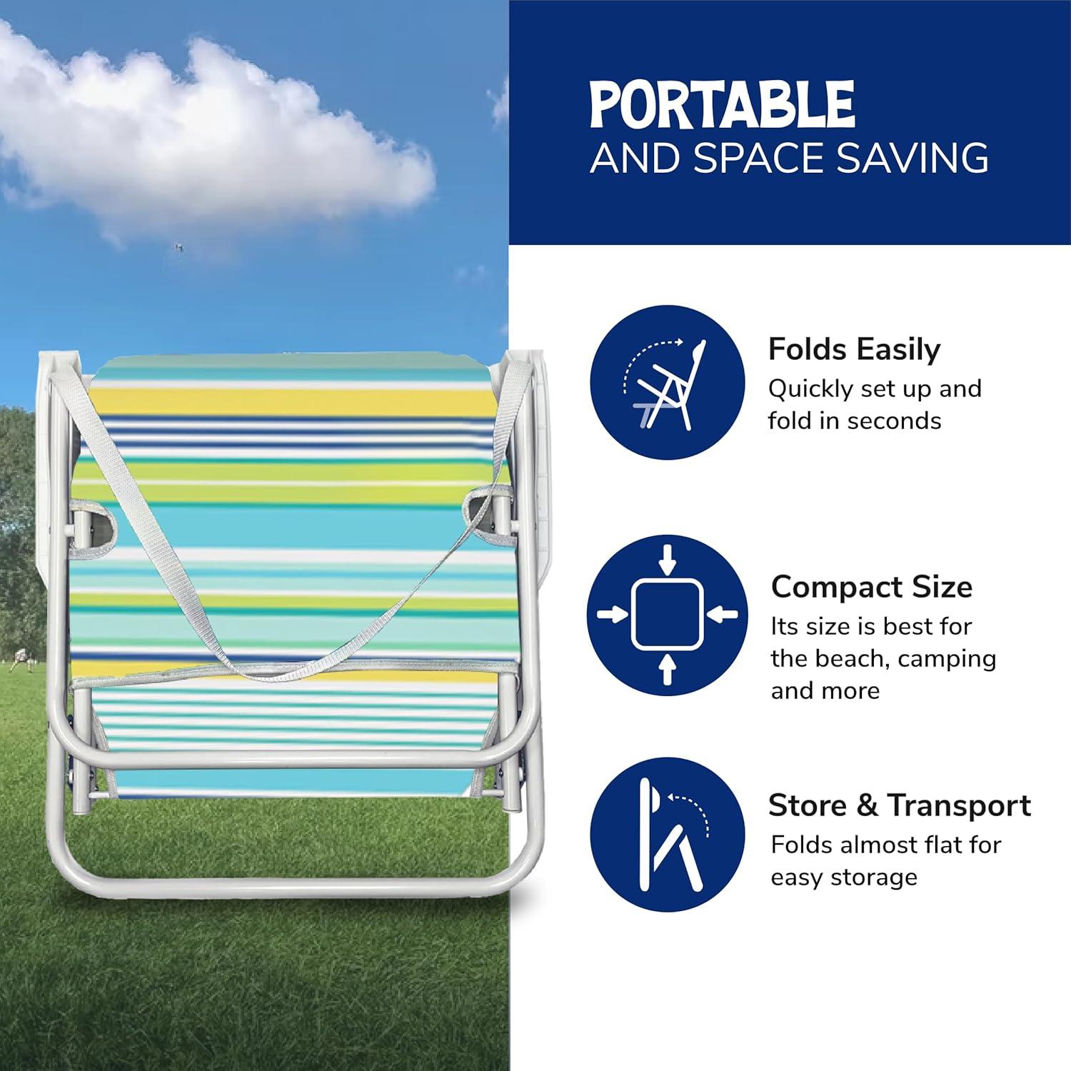 Cabana Beach One-Position Folding Beach Chair