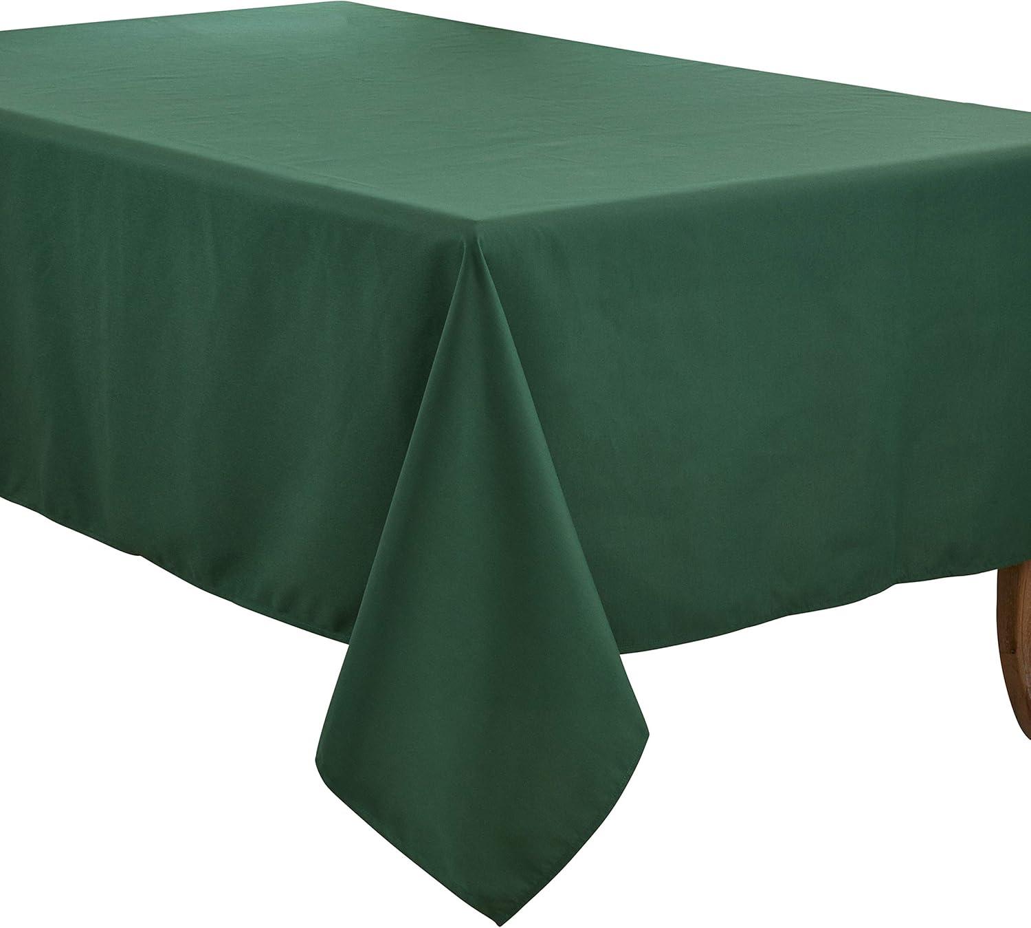 Saro Lifestyle Solid Color Everyday Tablecloth, Jasper Green, 65" x 160"