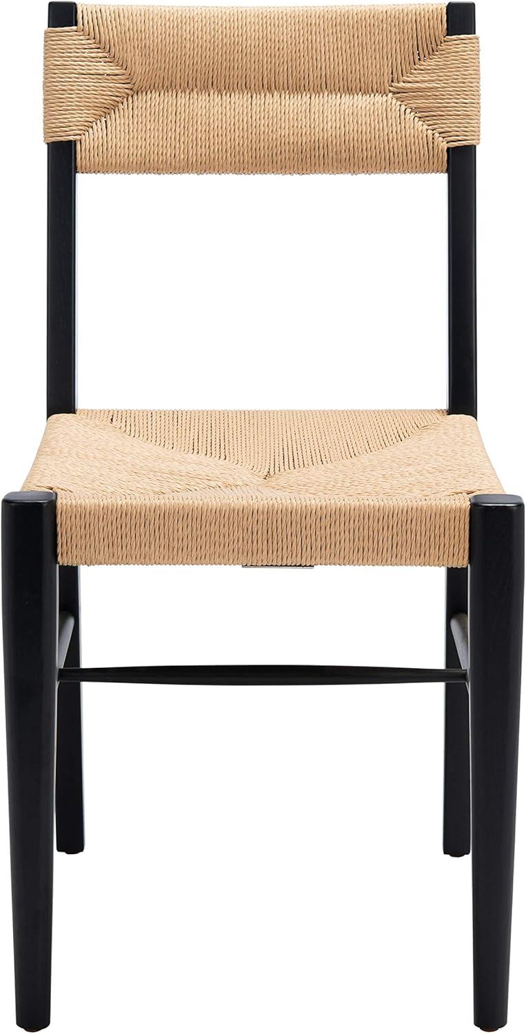 SAFAVIEH Couture Cody Coastal Rattan Solid Dining Chair, Natural (Set of 2)