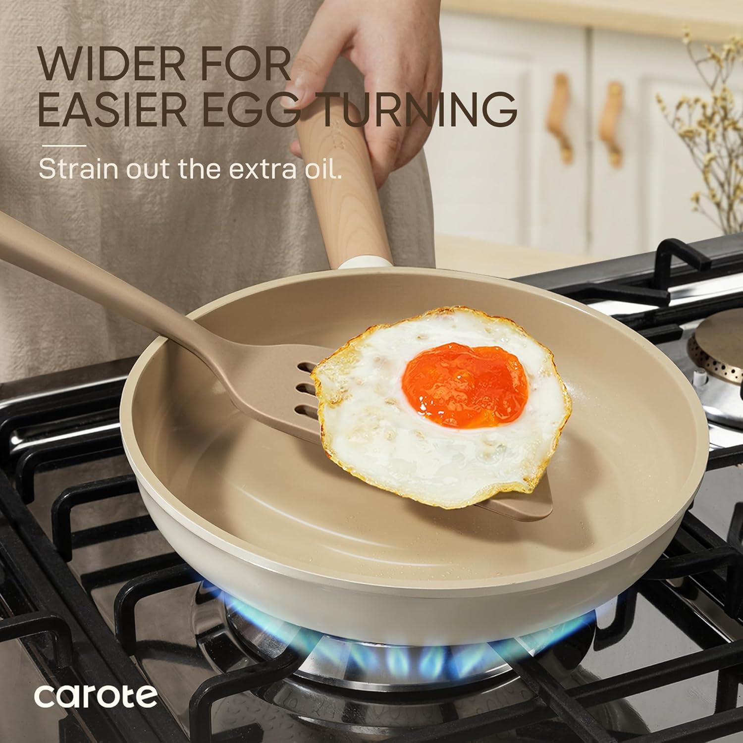 Carote 17-Piece Silicone and Wood Cooking Utensil Set, Heat-Resistant, Safe for Nonstick Cookware