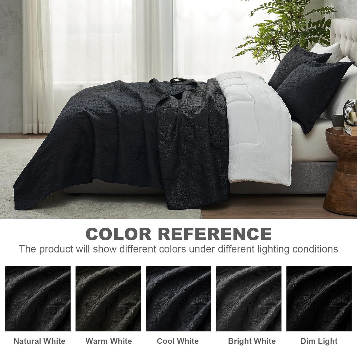 Antora Microfiber Modern & Contemporary Coverlet / Bedspread Quilt Set