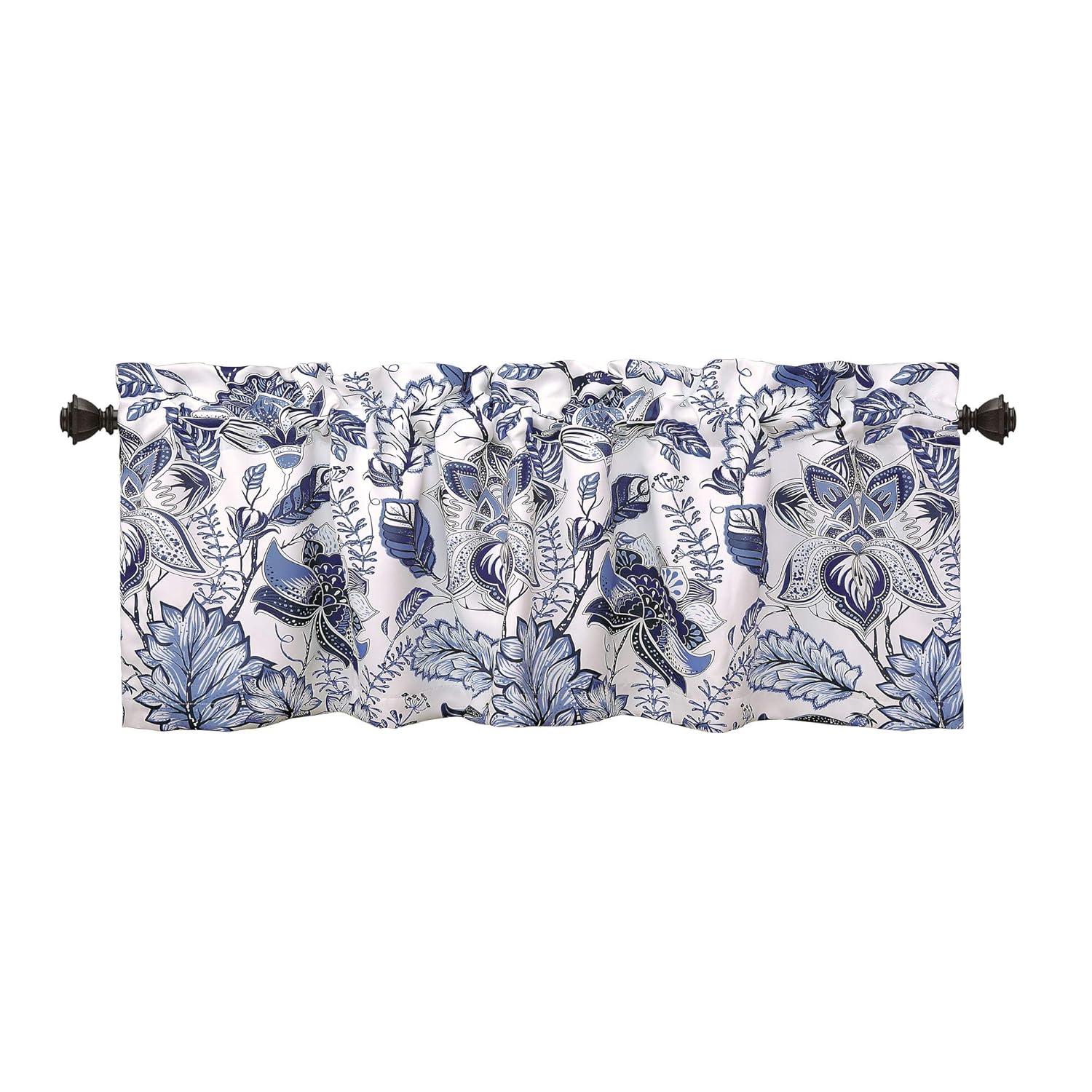 Lush Decor Cynthia Jacobean Floral Tailored 52'' W Window Valance in