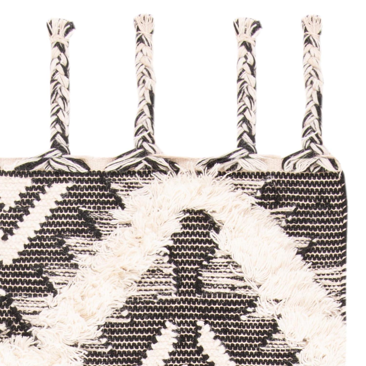 Foundry Select Cedarvale Kenya Hand Knotted Wool/Cotton Southwestern Rug in Ivory/Black