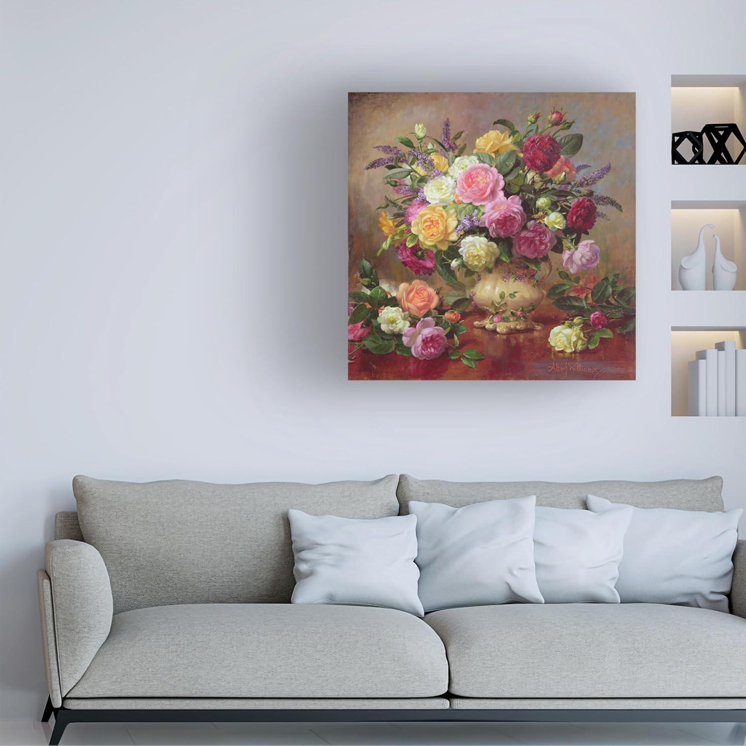 Trademark Fine Art Albert Williams " Roses From A Victorian Garden "