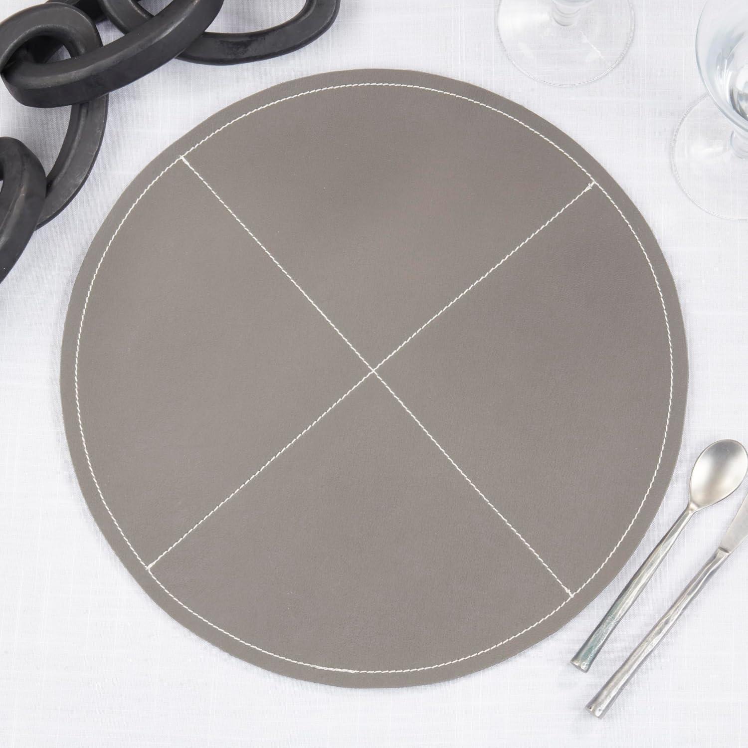 Mirela Collection 100% Polyurethane No Pattern Round Placemat