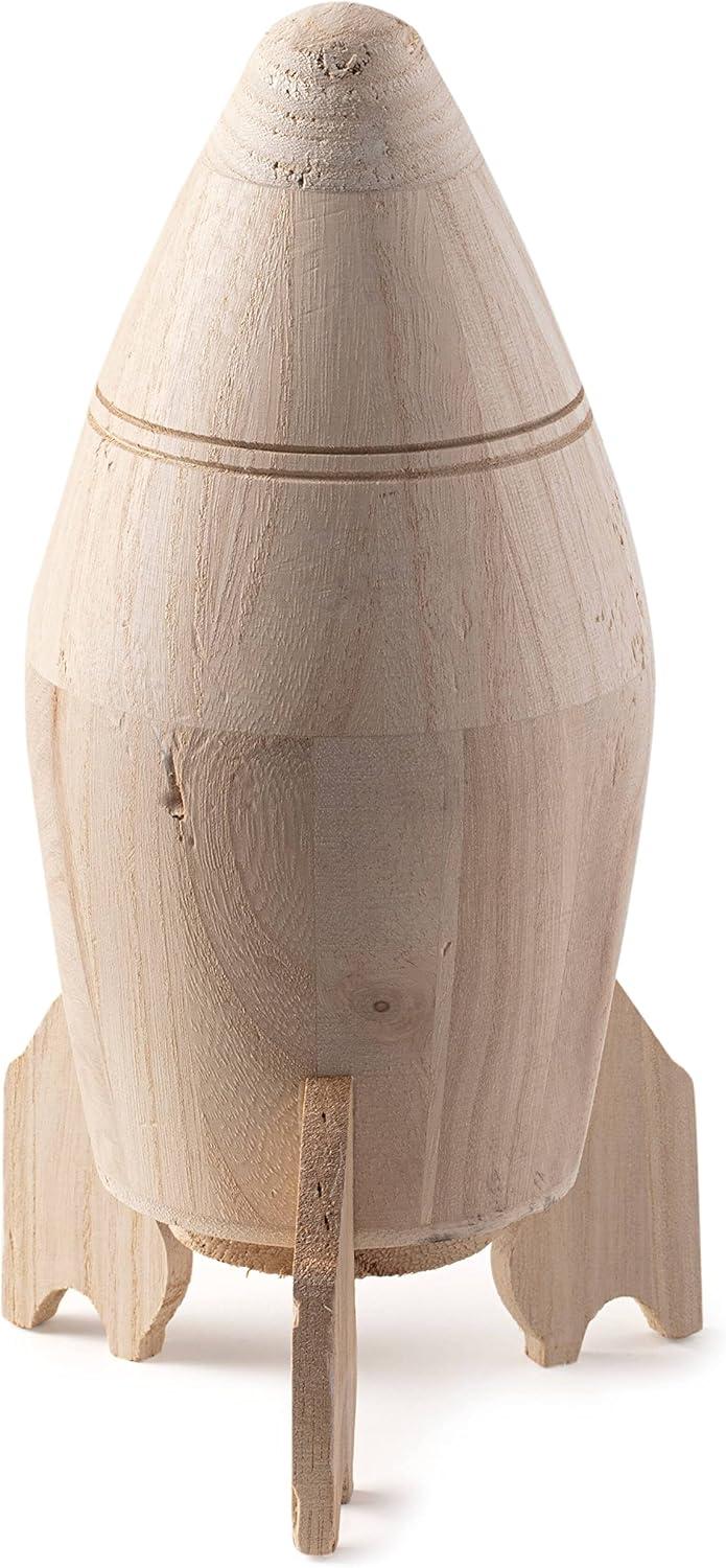 10.5" Rocket Ship Wood Birdhouse by Make Market®