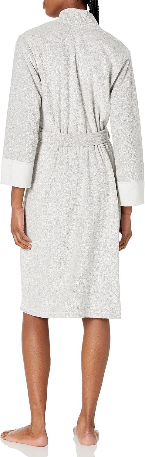 Women's N by Natori PC4016 Nirvana Brushed Terry Robe (Heather Grey XS)