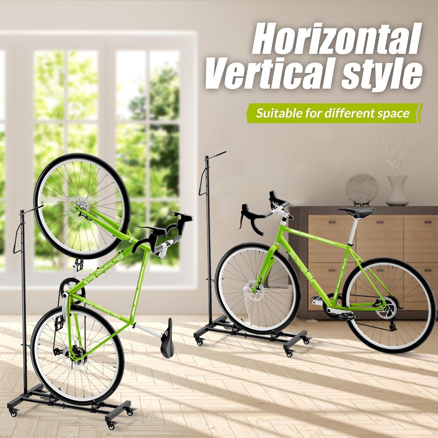 Bicycle Floor Parking Rack For MTB Road Bikes Indoor Bike Storage