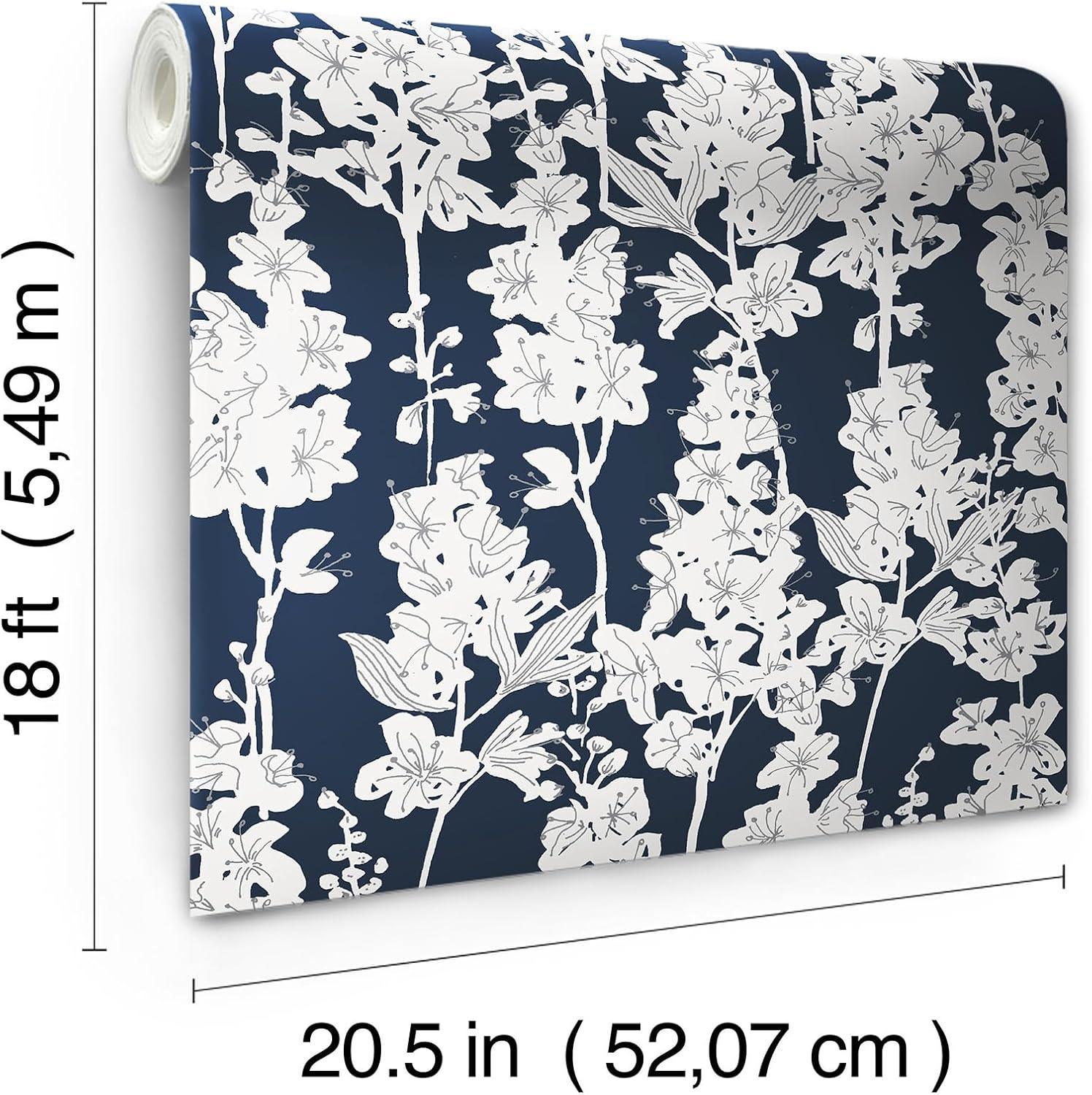 Larkspur 18' L x 20.5" W Peel and Stick Wallpaper Roll