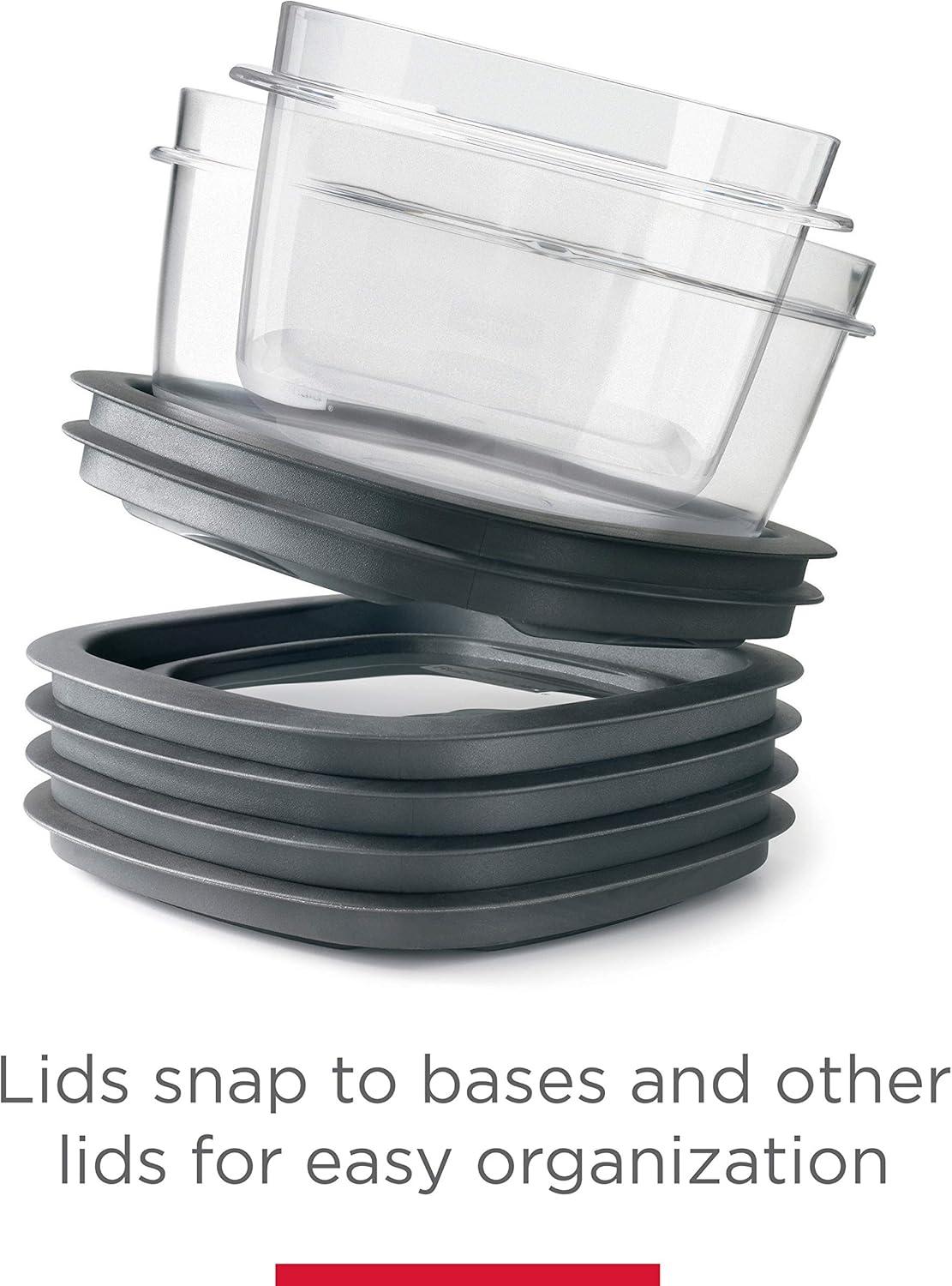 Rubbermaid Meal Prep Premier Food Storage Container, 28 Piece Set, Grey