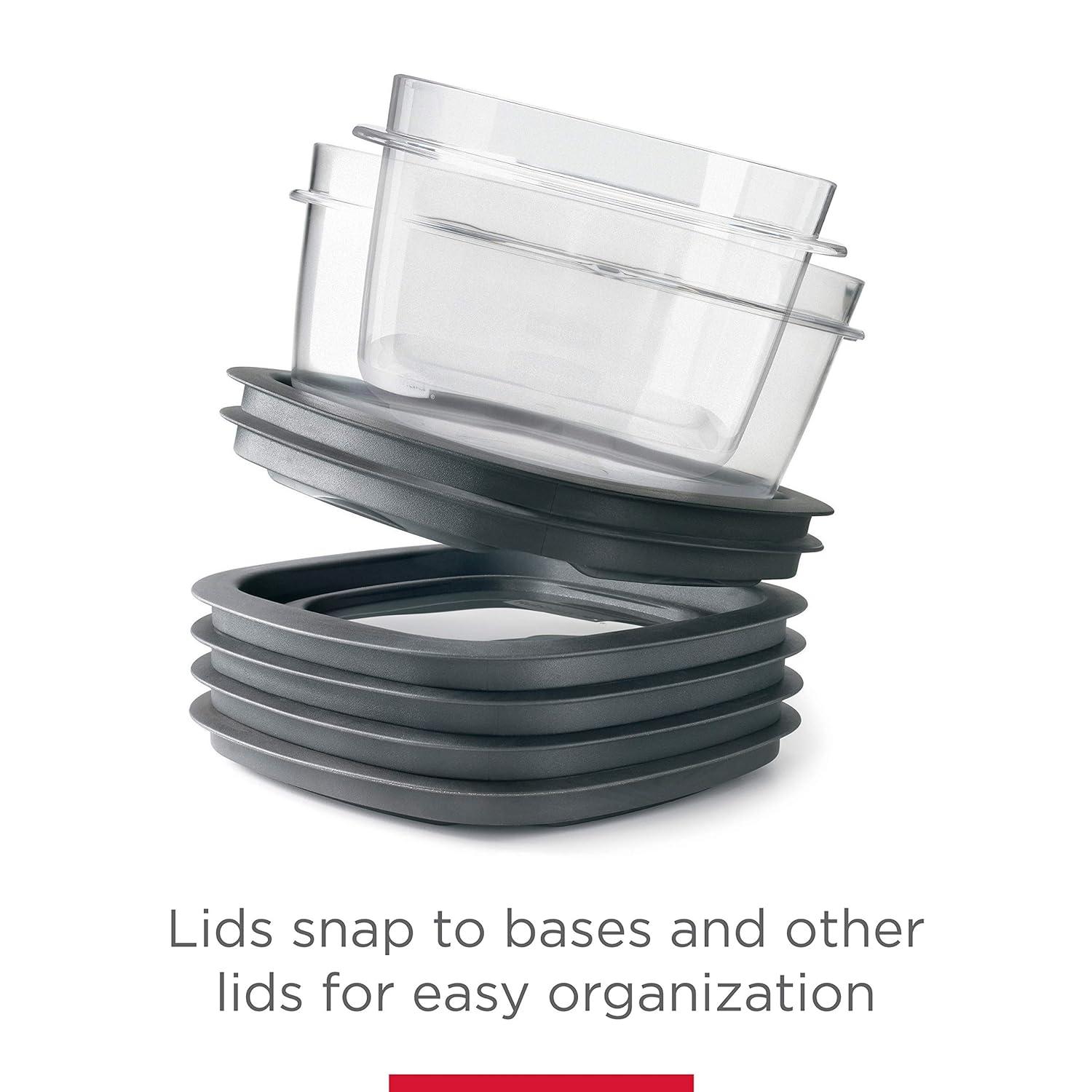 Rubbermaid Meal Prep Premier Food Storage Container, 28 Piece Set, Grey