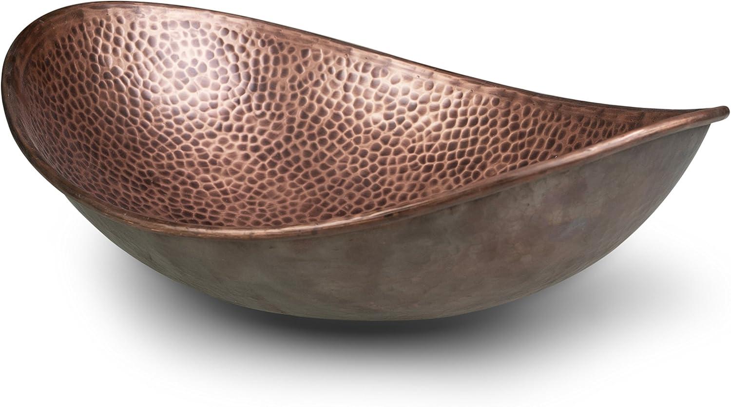 Pure Copper Hand Hammered Harbor Bathroom Vessel Sink 19"