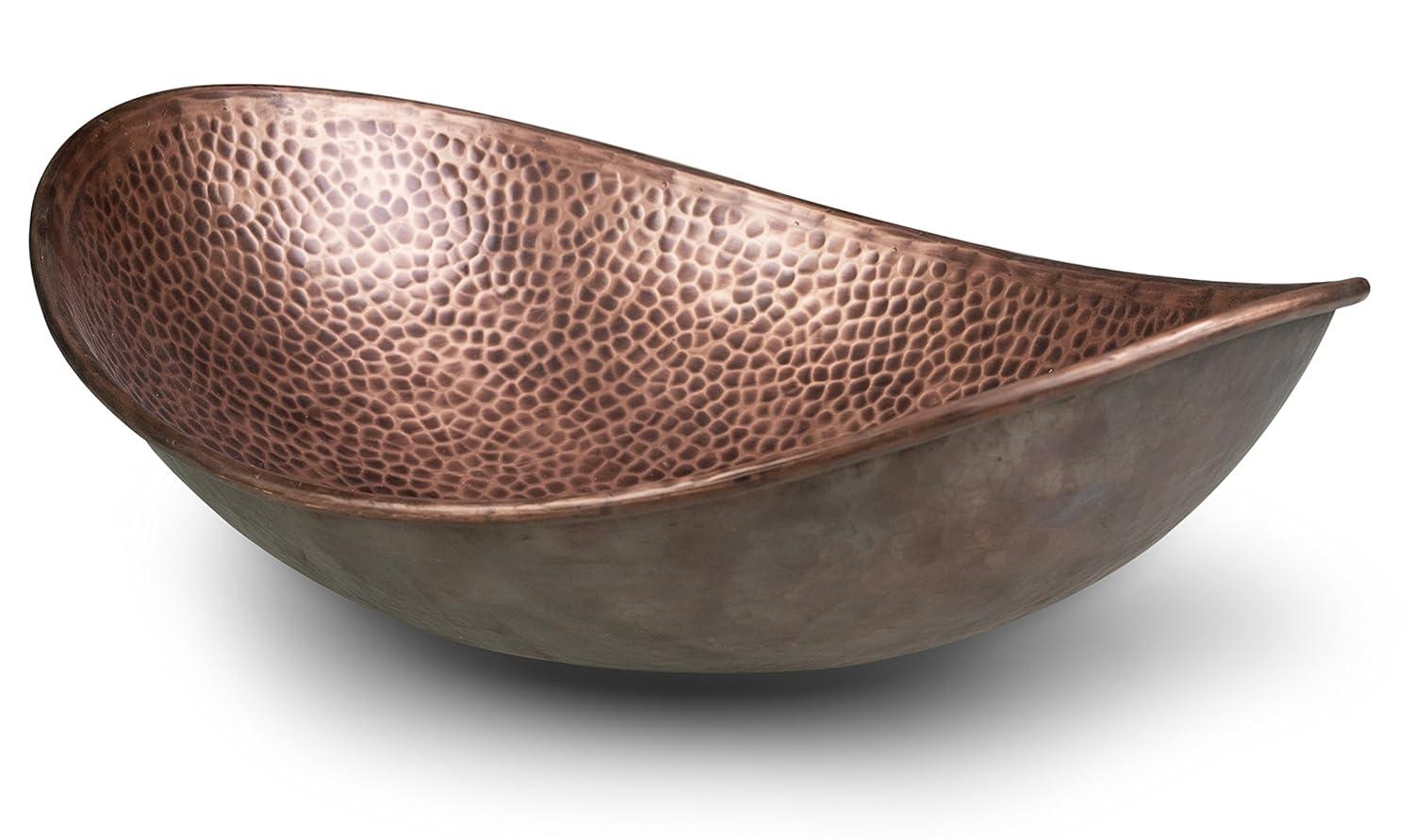Monarch Abode Pure Copper Hand Hammered Harbor Bathroom Vessel Sink 19" 17086